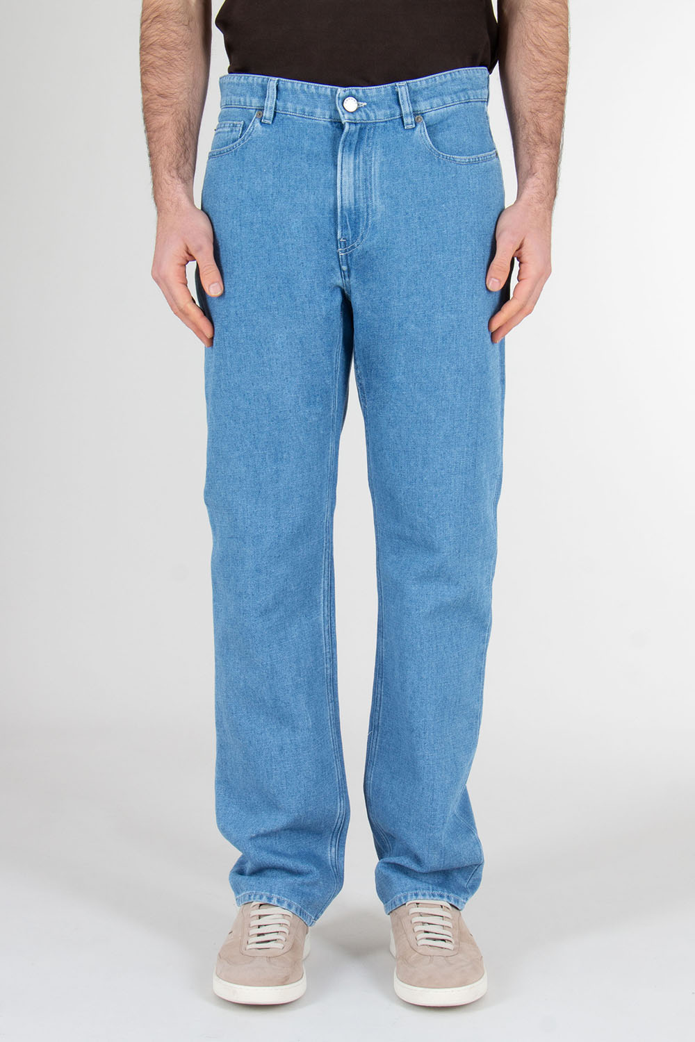 AGNONA Regular Fit Cotton-Linen Denim Jeans 