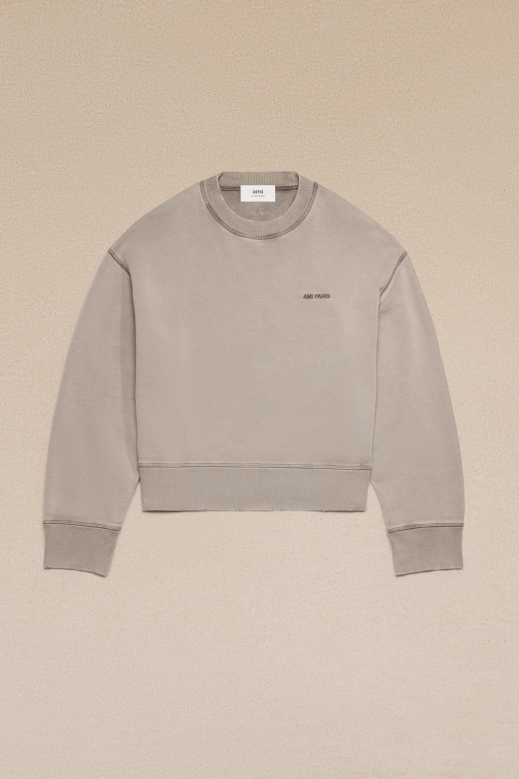 AMI PARIS Fade Out Cotton Fleece Sweatshirt
