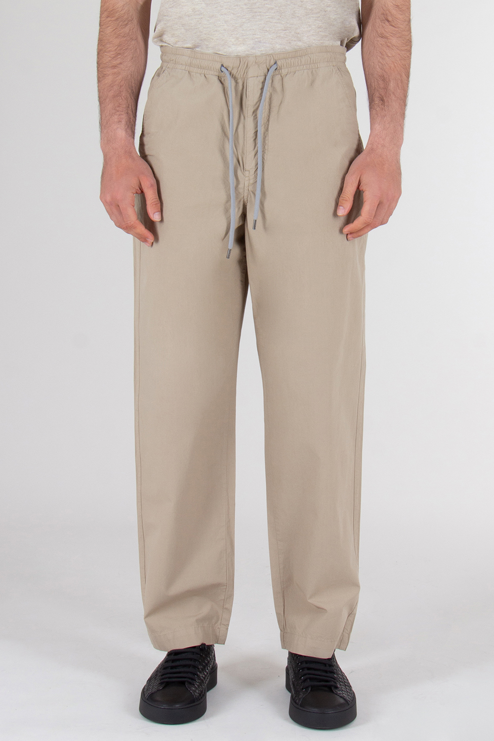 PAUL SMITH Regular Fit Organic Cotton Drawcord Trousers