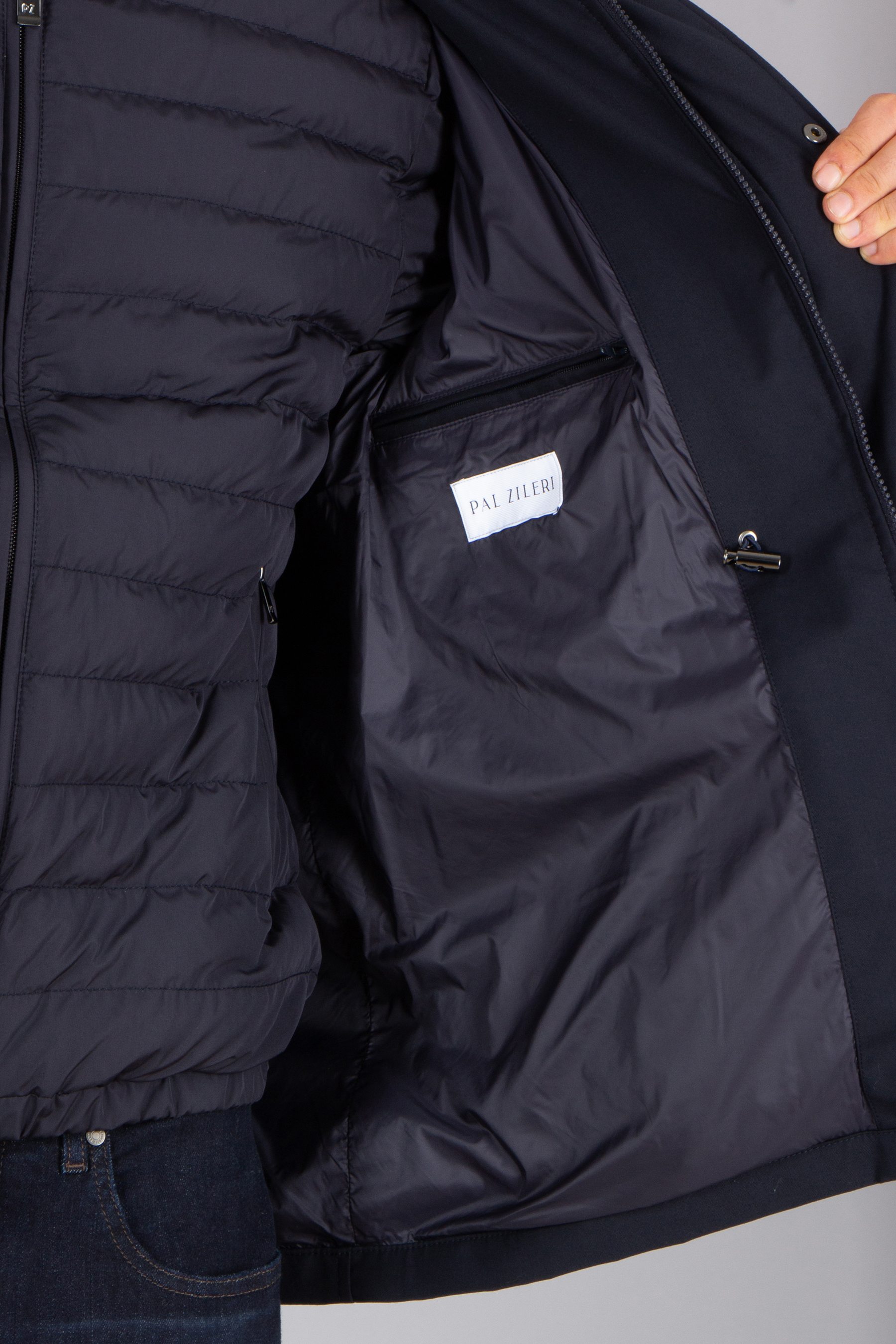 PAL ZILERI Regular Fit 3-in-1 Polyester-Viscose Blend Field Jacket Bekleidung, Mantel, Jacke, Jeans, Hosen