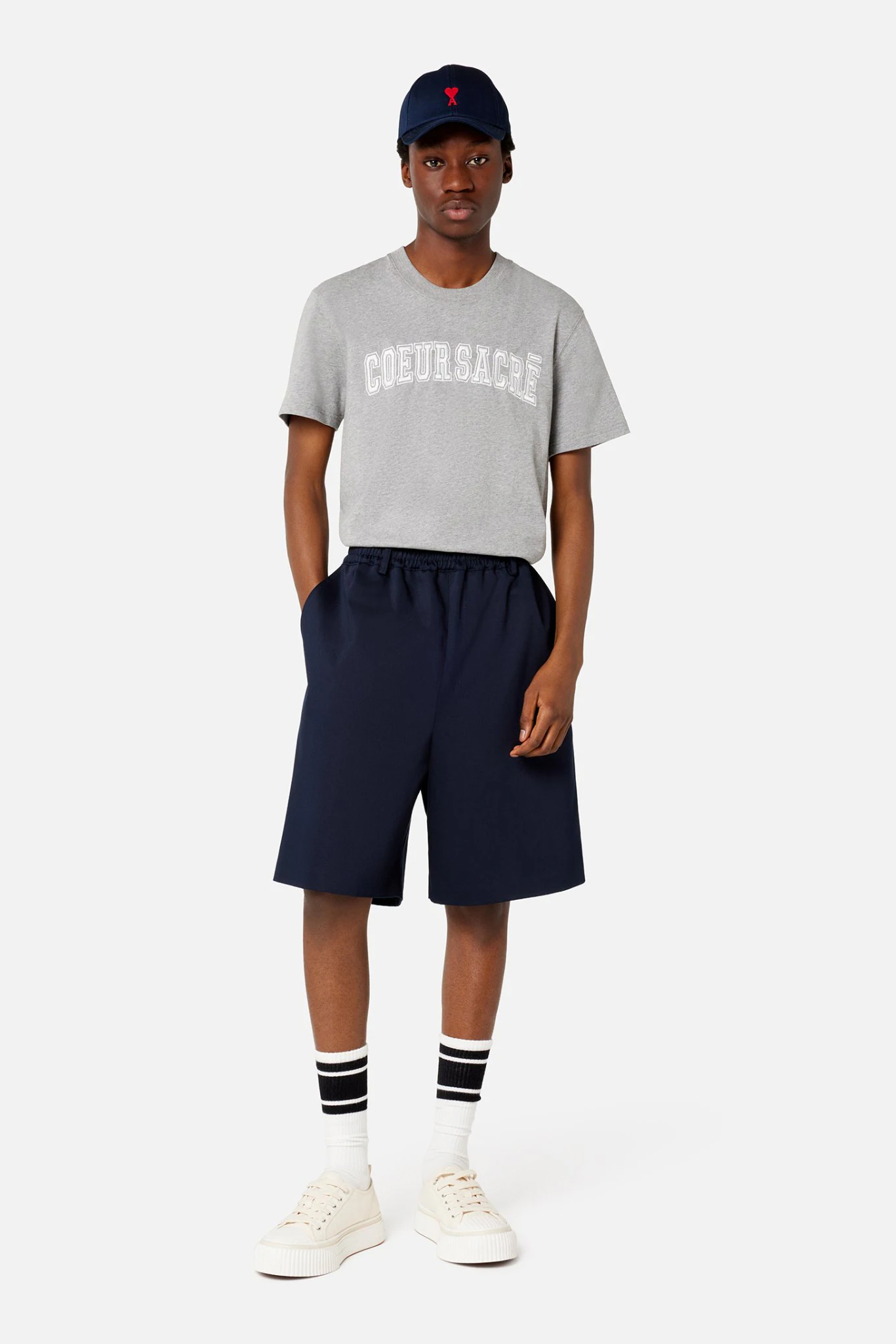 AMI PARIS Relaxed Fit Cotton Shorts AMI PARIS Relaxed Fit Cotton Shorts