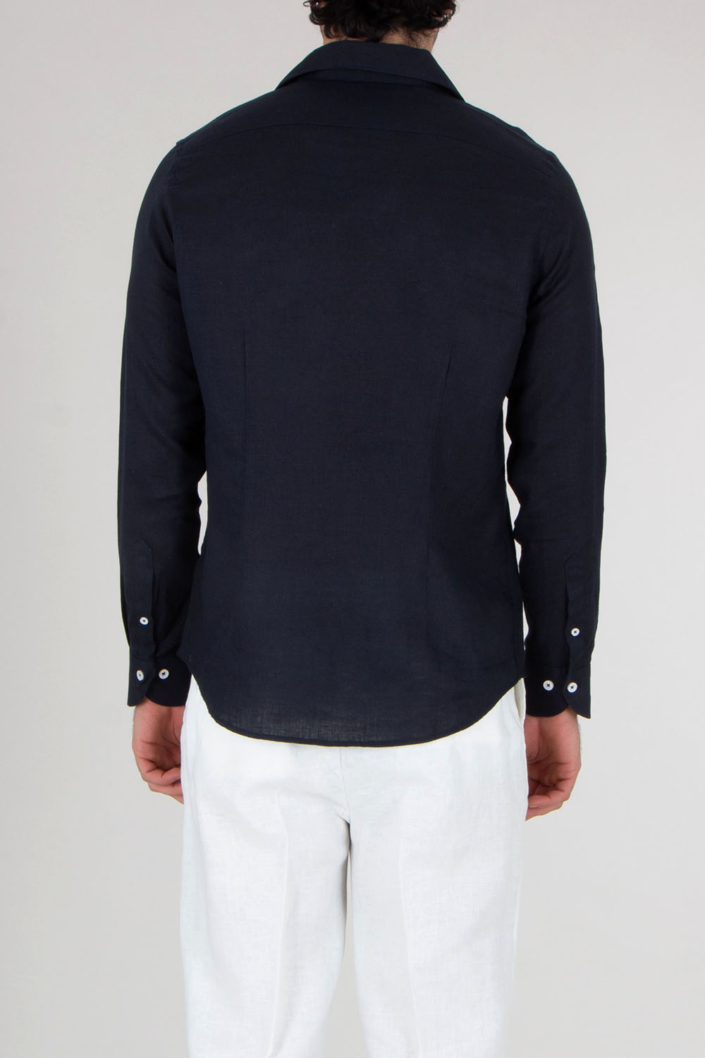 AURÉLIEN Slim Fit Linen Shirt Seaside