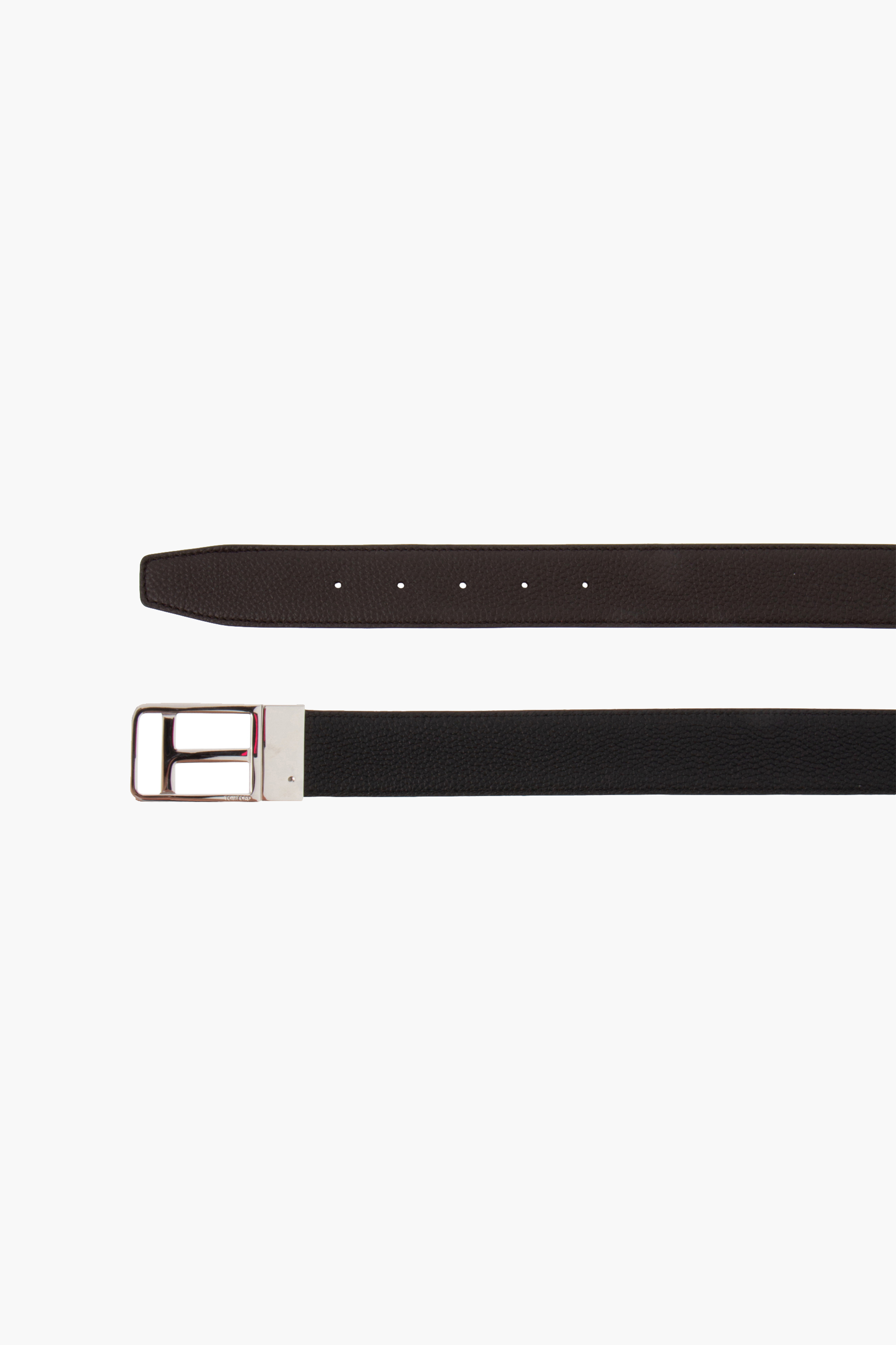 TOM FORD Reversible Grained Leather Framed Logo Belt TOM FORD Reversible Grained Leather Framed Logo Belt