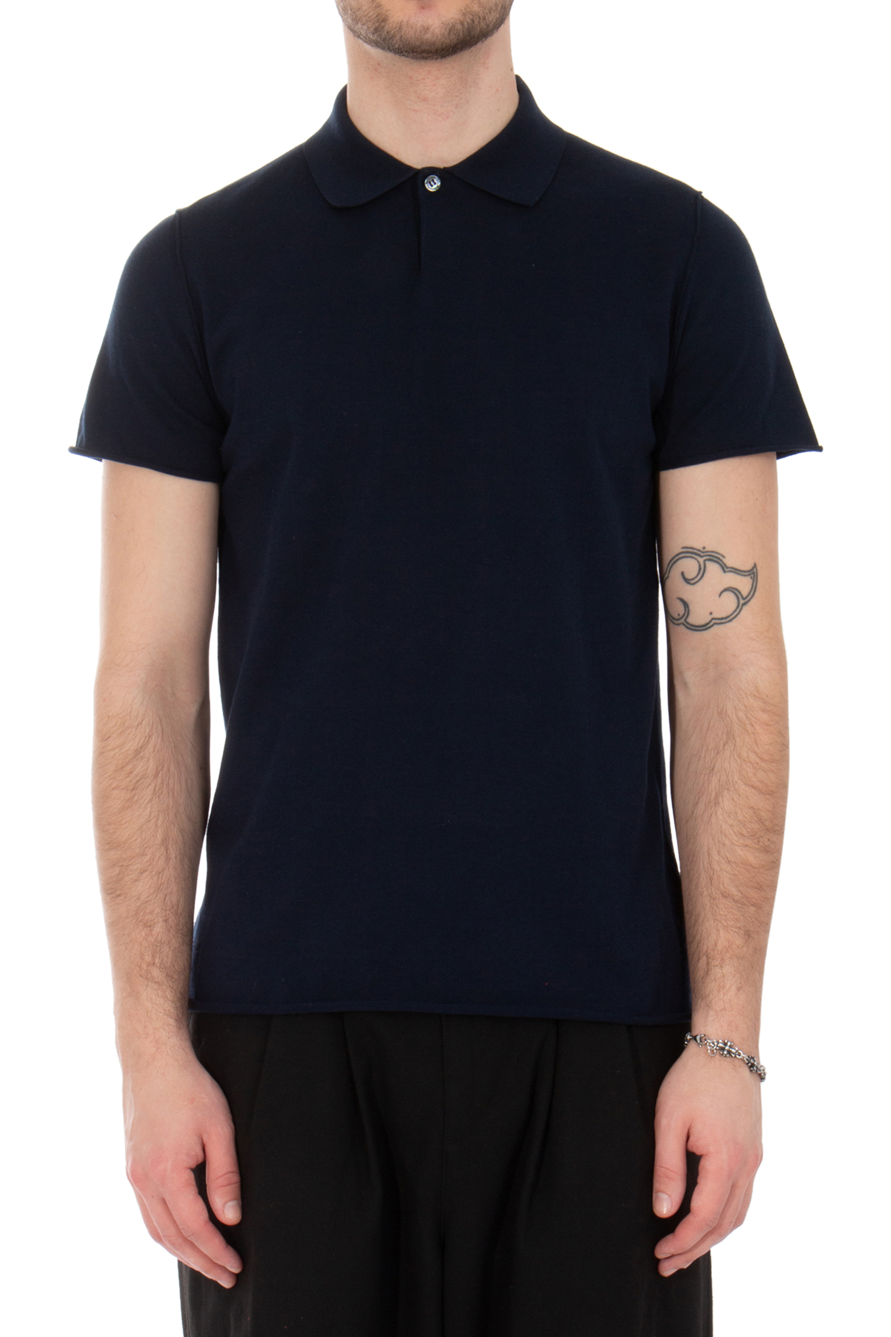 AIDA BARNI Knitted Cotton Polo Shirt