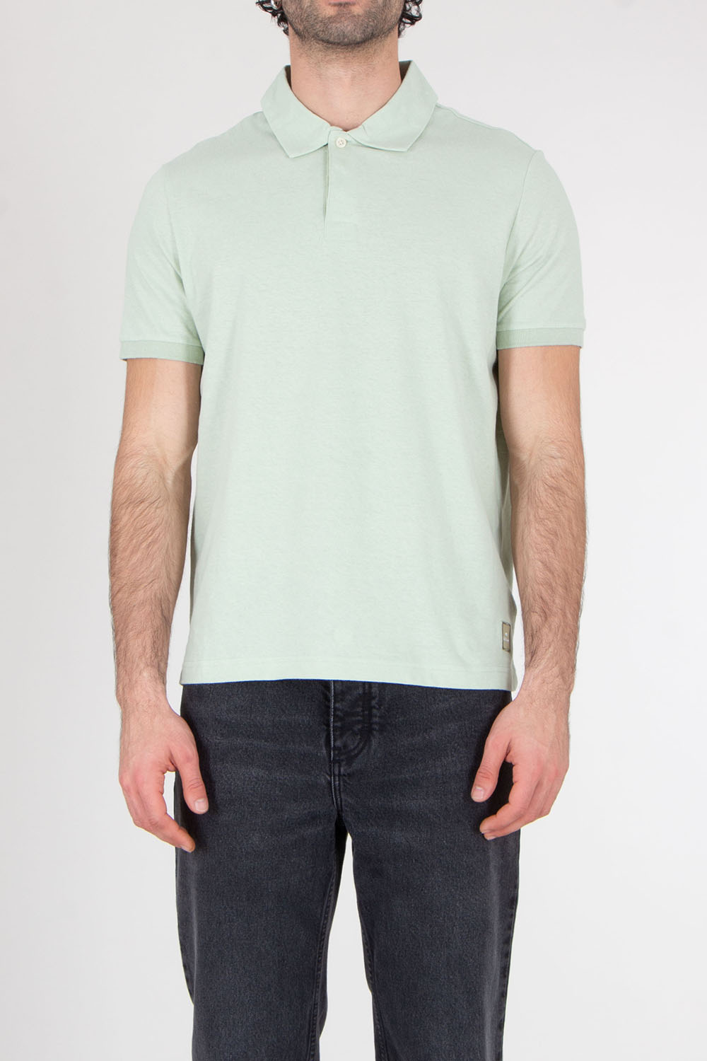 PAUL SMITH Regular Fit Cotton Linen Polo Shirt 