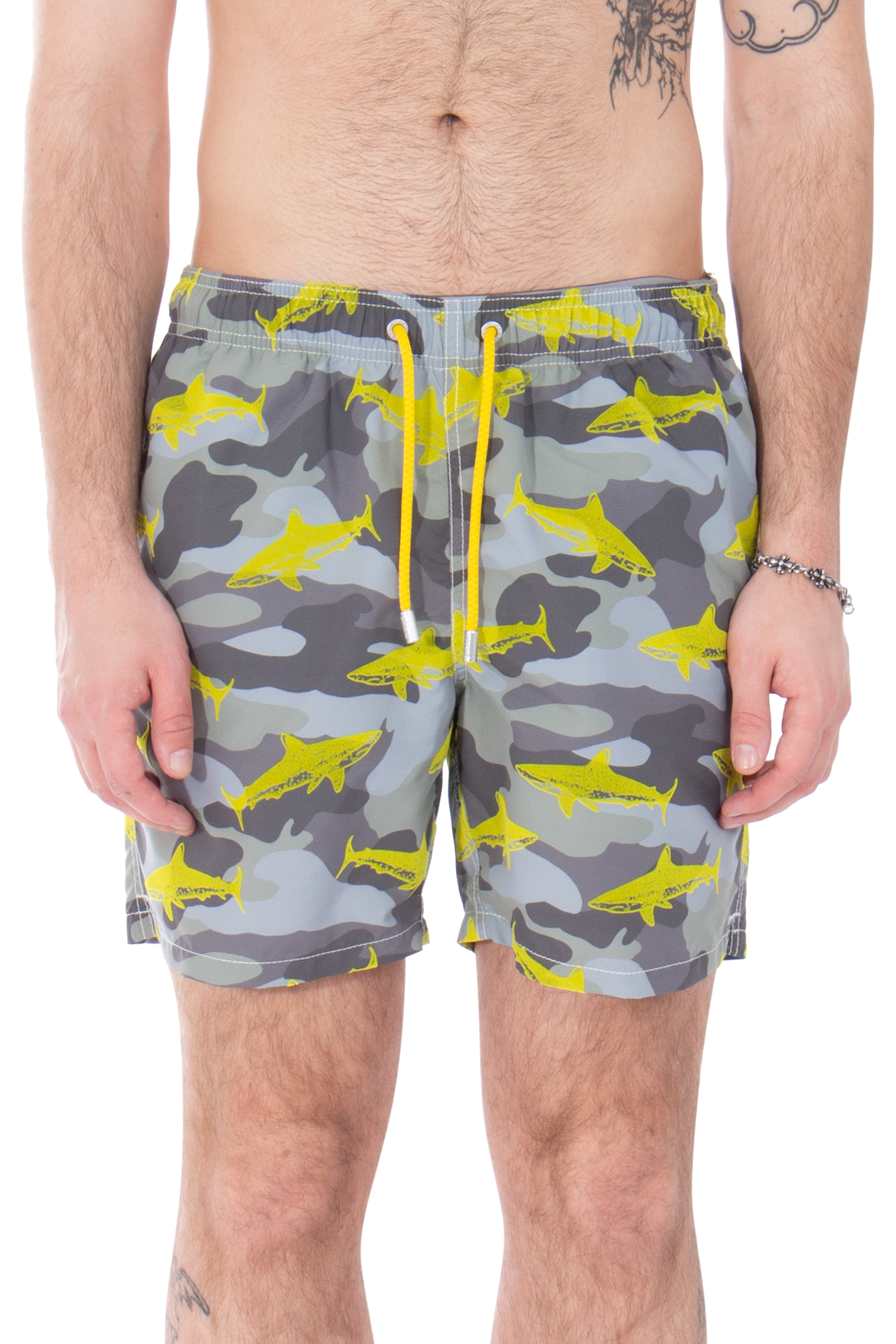 MC 2 SAINT BARTH Regular Fit Printed Swim Shorts Gustavia Velvet 