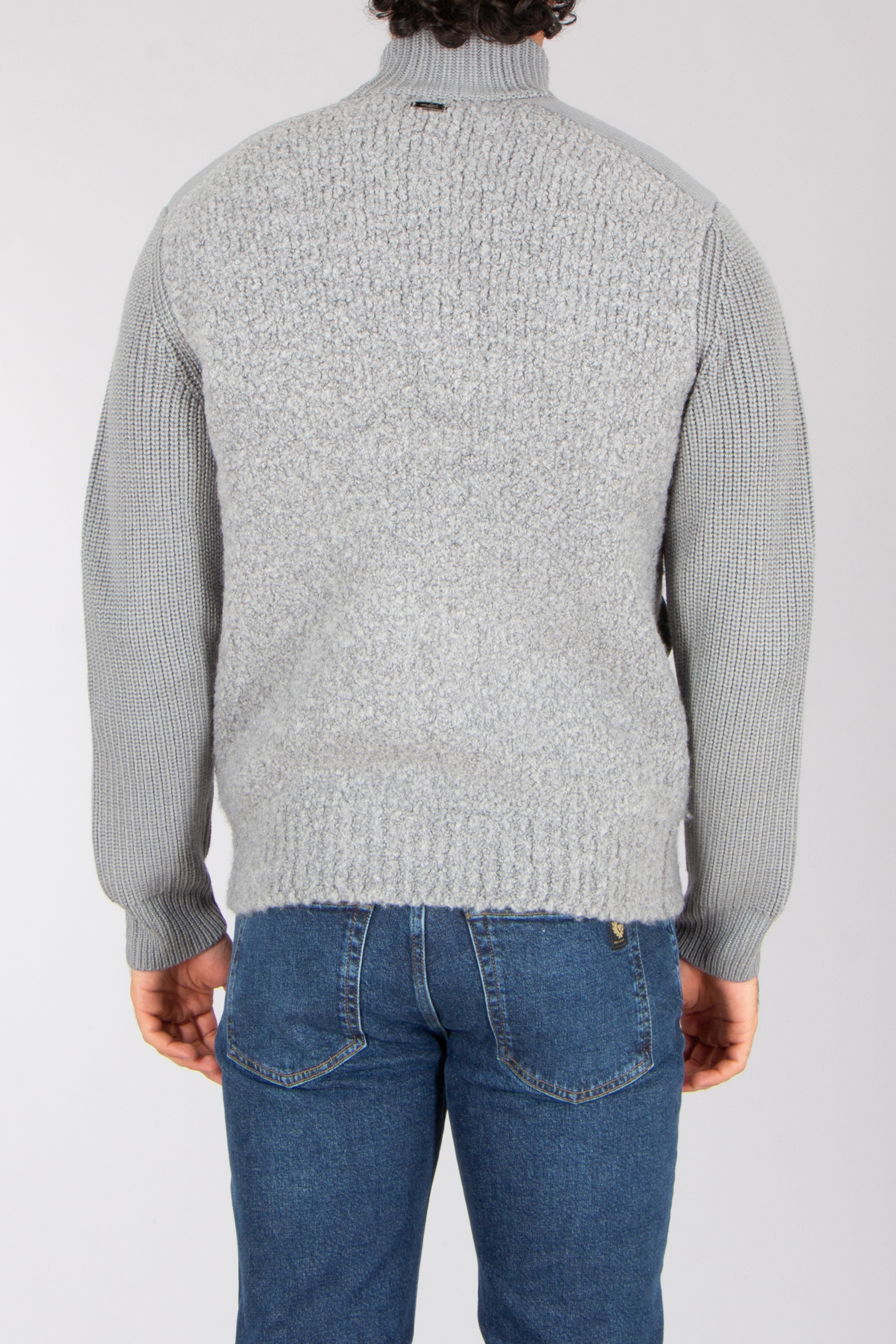 VAN LAACK Regular Fit Teddy Structure Wool Blend Zip Cardigan Sadal Bekleidung, Strickwaren, Pullover