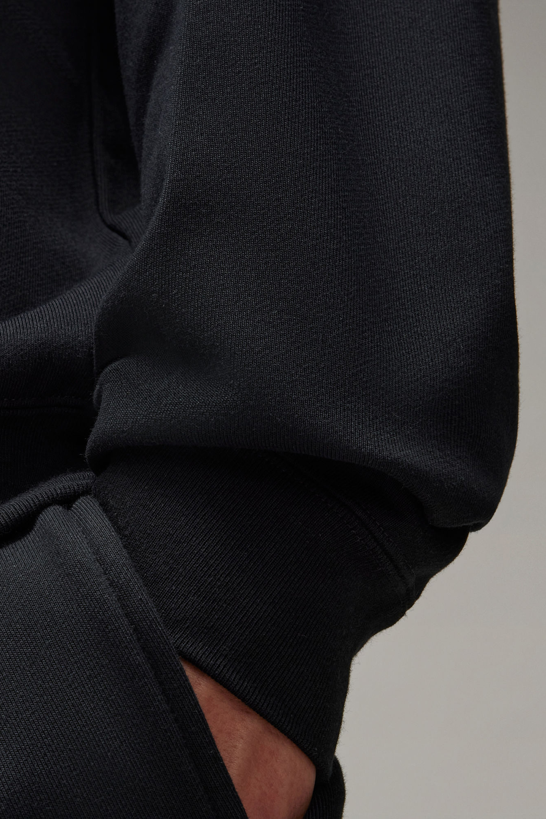 Y-3 Loose Fit Brushed Cotton Blend French Terry Sweatshirt Langarm, Ärmel, Pullover, Person, Sweatshirt