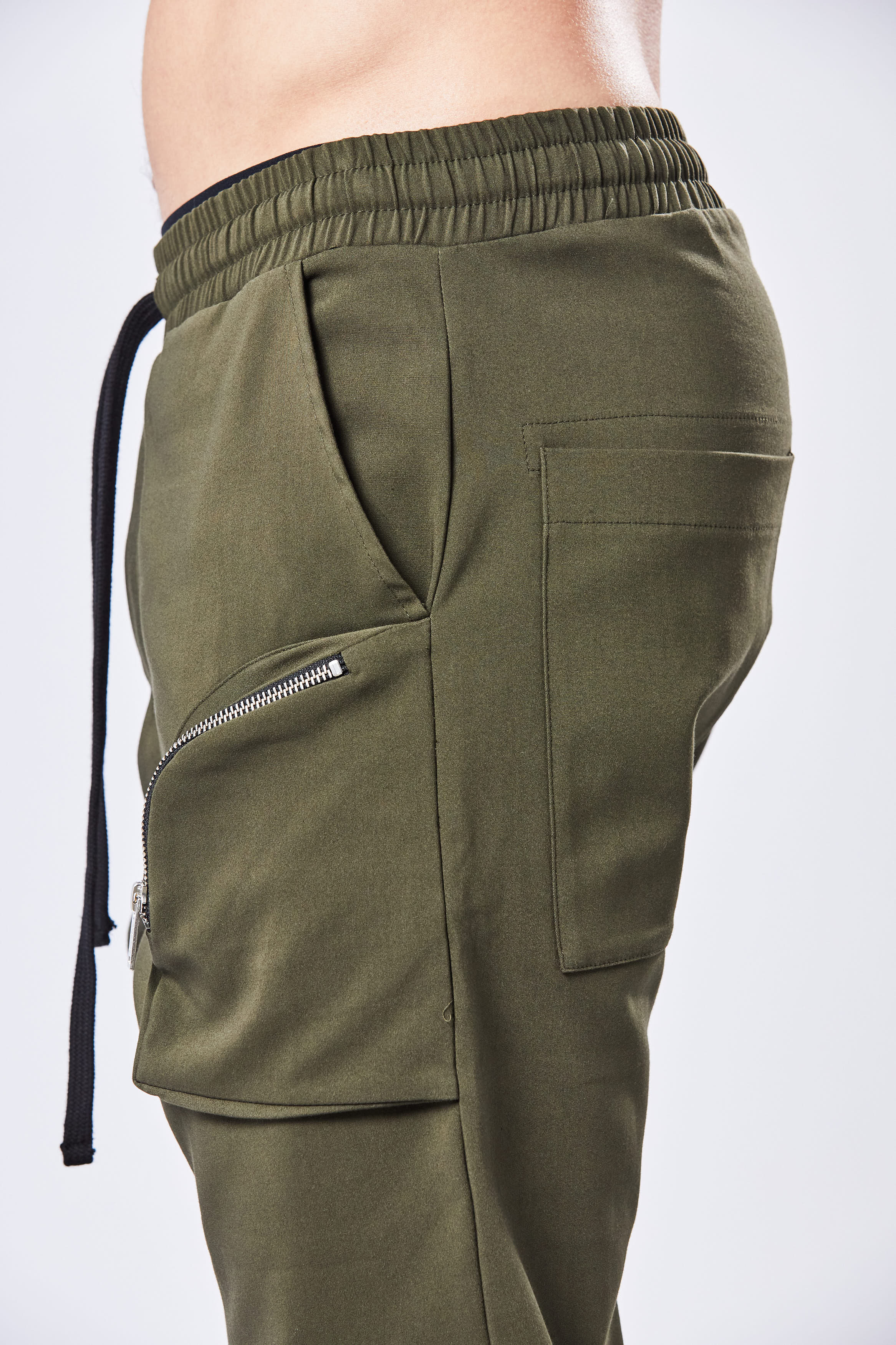THOM KROM Cotton & Nylon Stretch Crop Crotch Pants THOM KROM Cotton & Nylon Stretch Crop Crotch Pants
