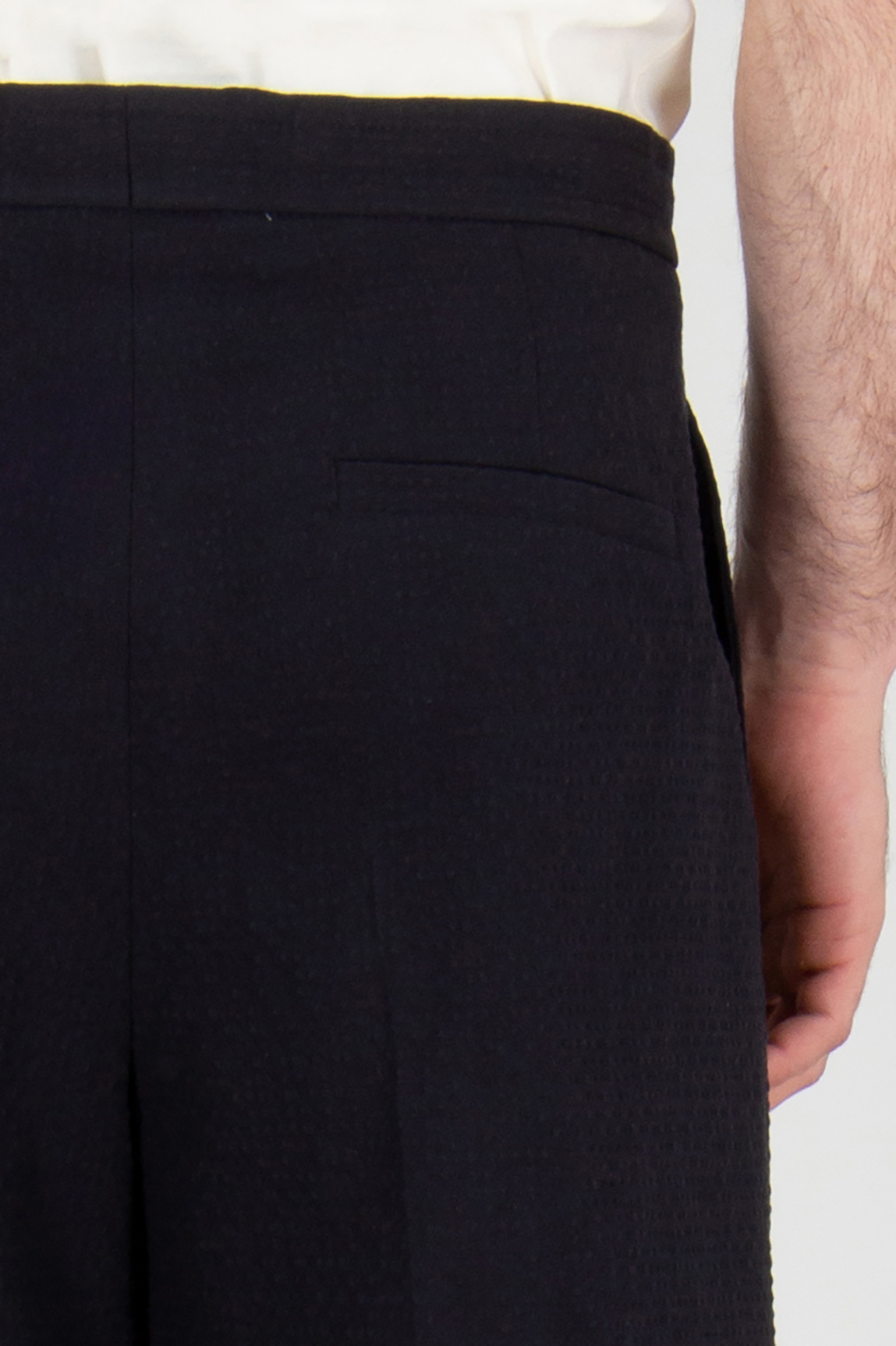 HUGO Pleated Seersucker Trousers