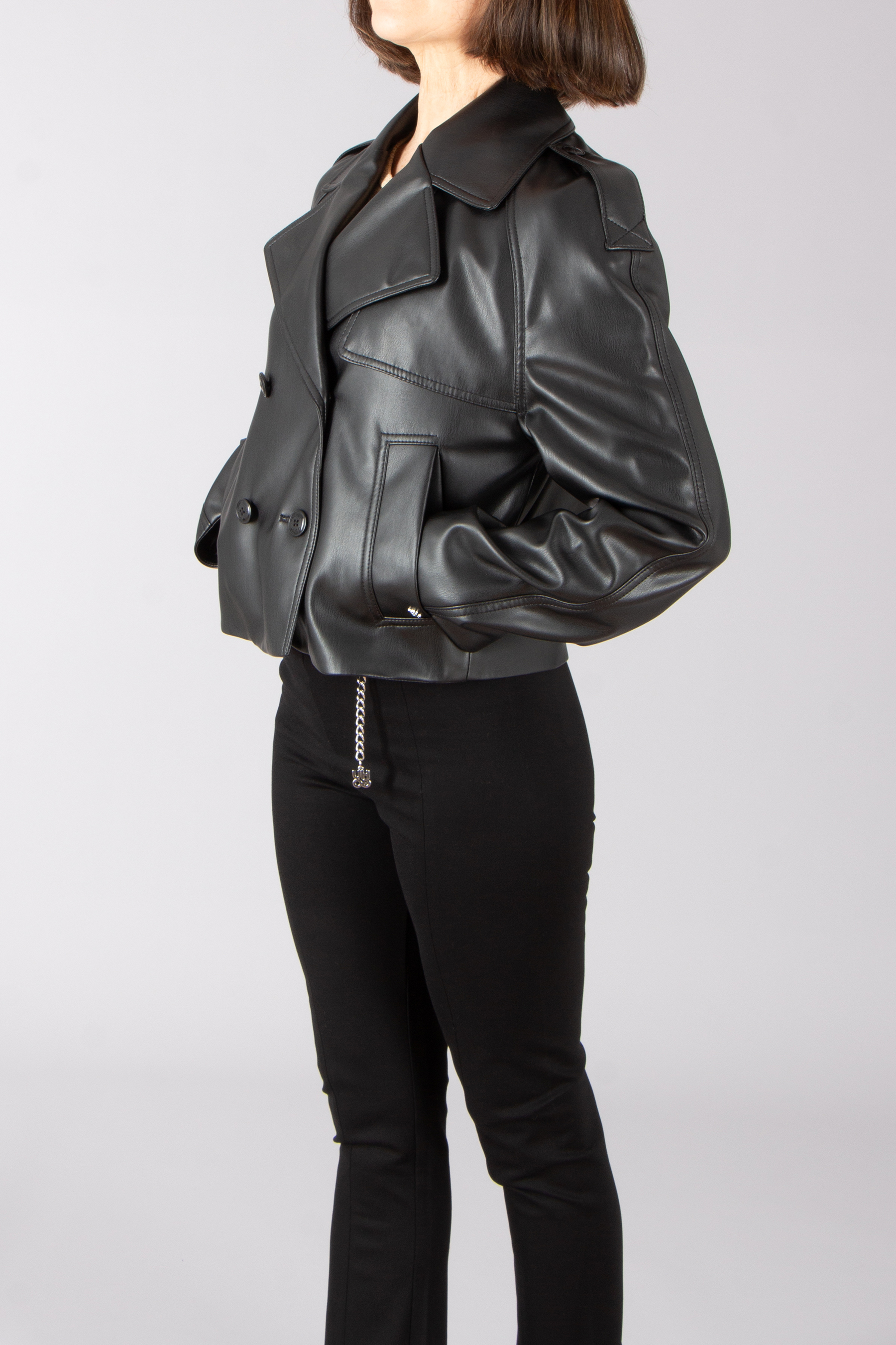 HUGO Faux Leather Biker Jacket Alanari HUGO Faux Leather Biker Jacket Alanari