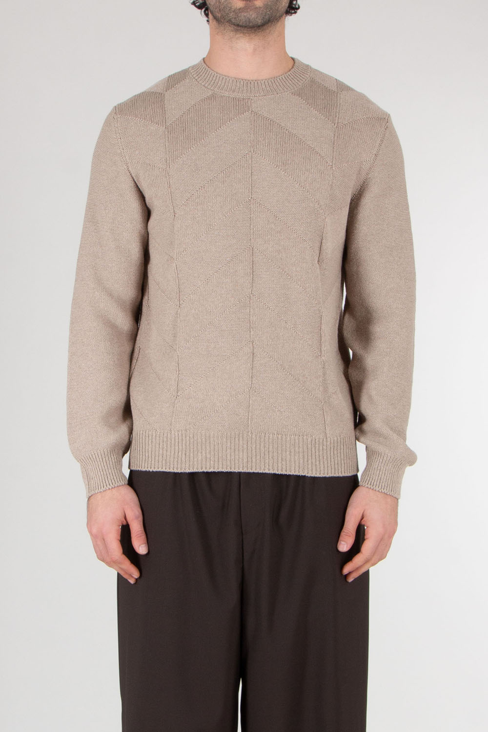 CANALI Regular Fit Cotton Silk Textured Sweater