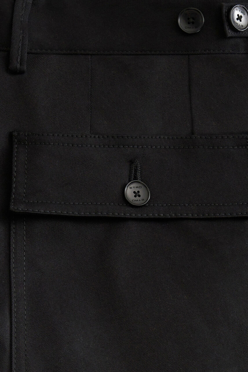 ETRO Cropped Cotton Stretch Pants