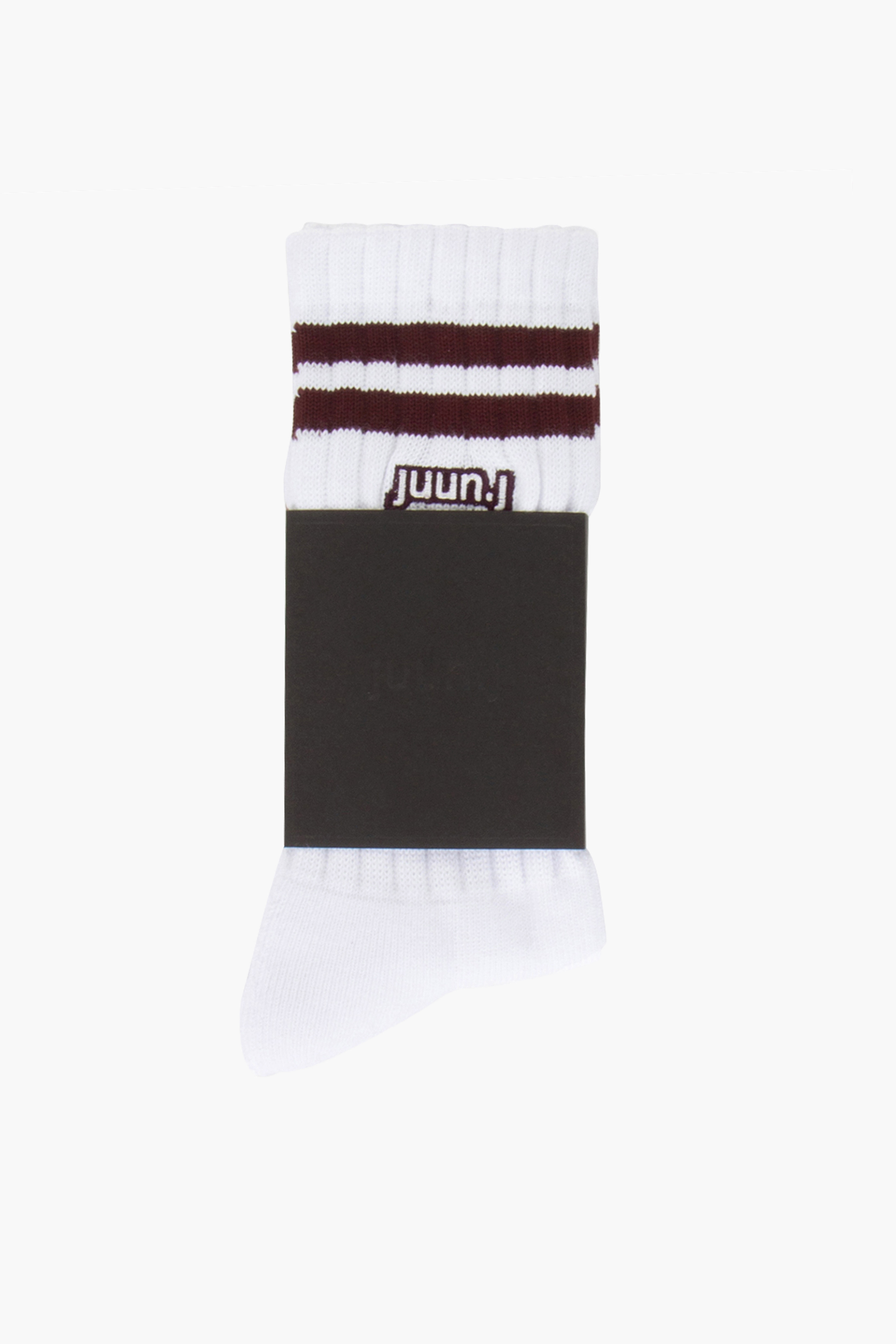JUUN.J Logo Cotton Blend Stripe Socks