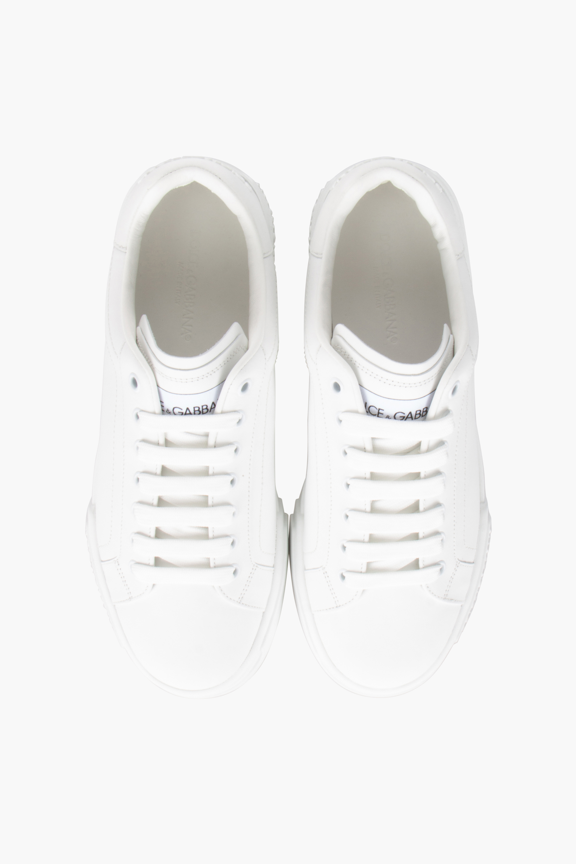 DOLCE & GABBANA Leather Sneakers Portofino Light Bekleidung, Schuhwerk, Schuh, Sneaker, Leinwand