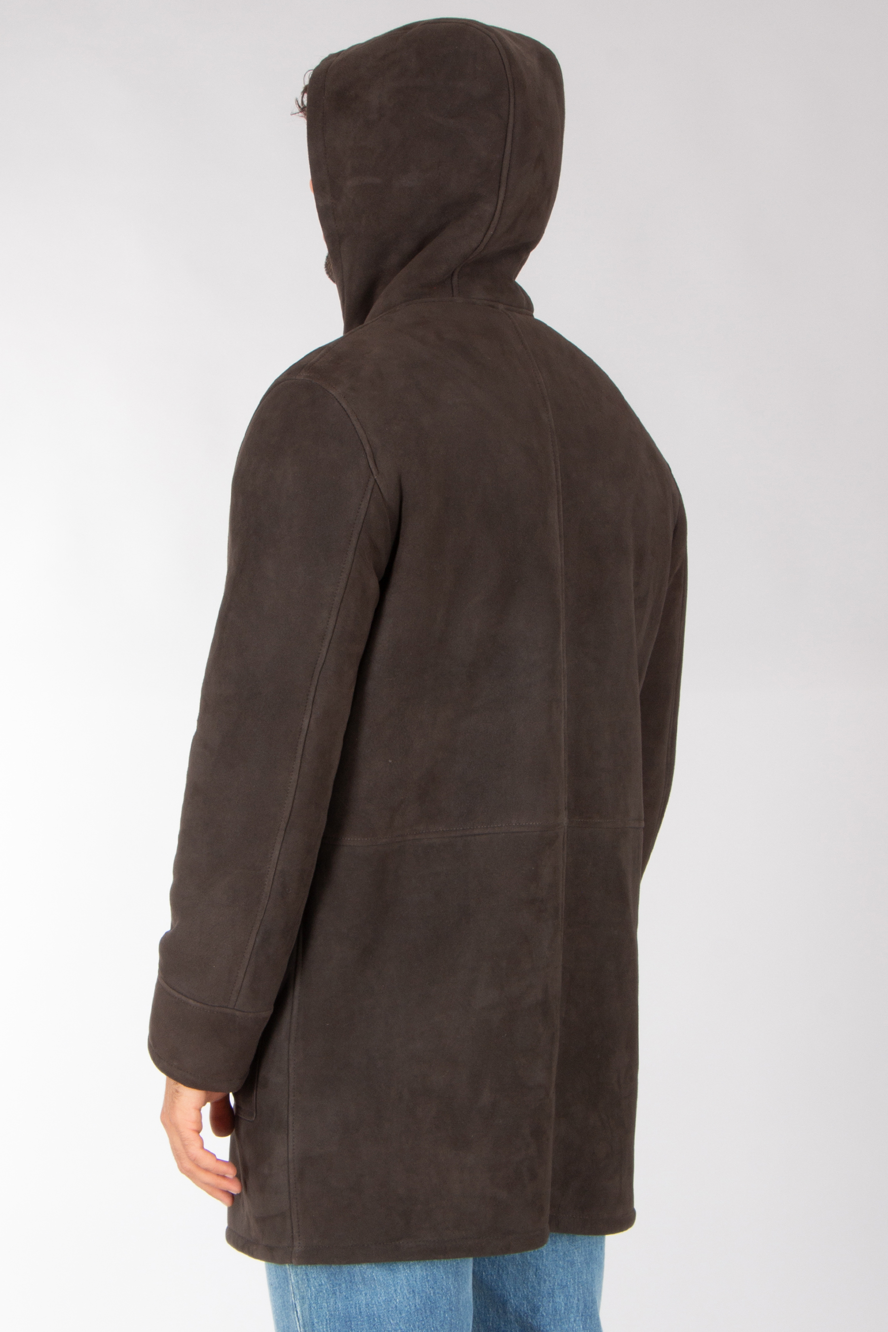 ARMA Regular Fit Shearling Suede Coat Mias Bekleidung, Mantel, Fleece, Kapuzenpulli, Sweatshirt