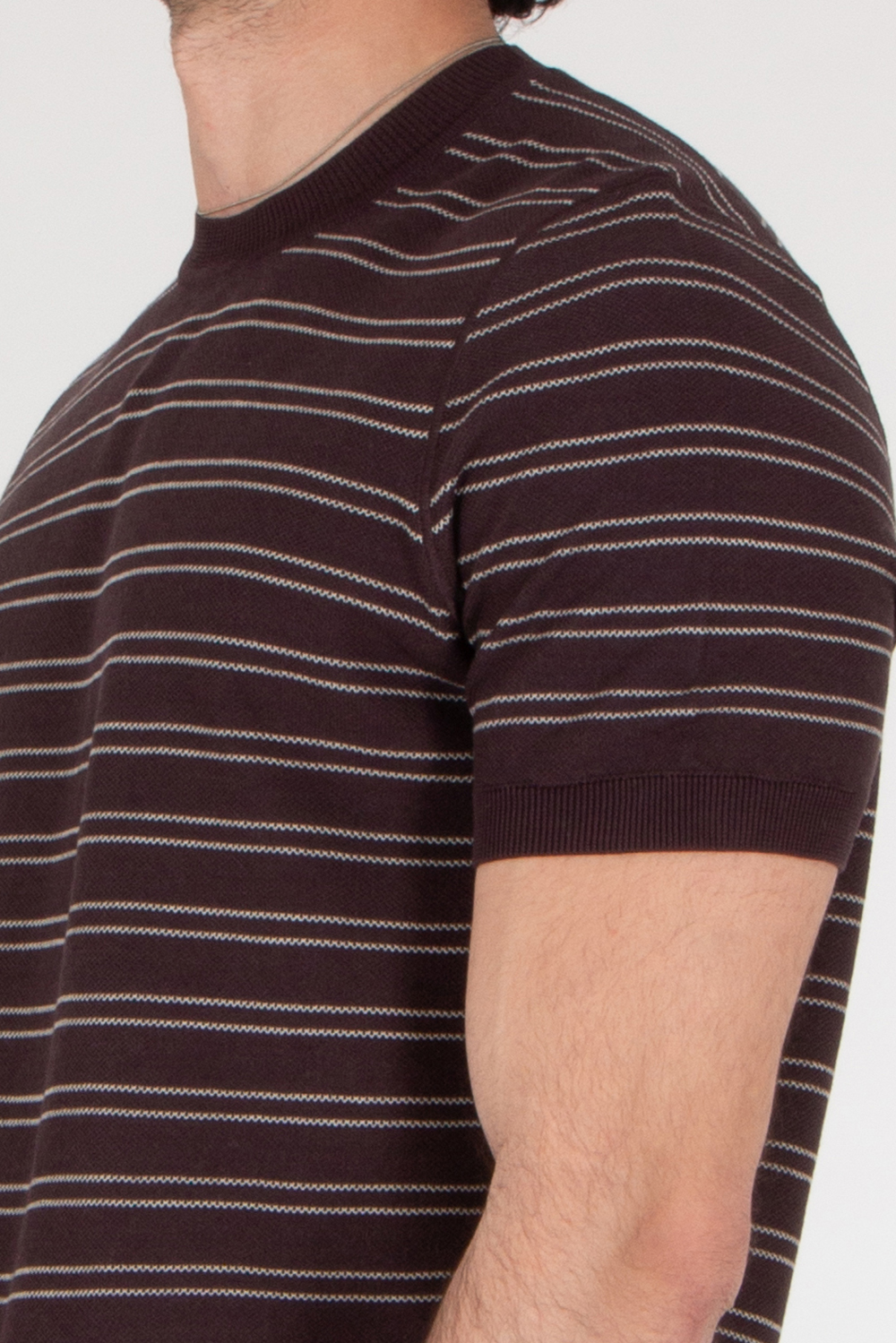 BOSS Regular Fit Striped Knitted T-Shirt