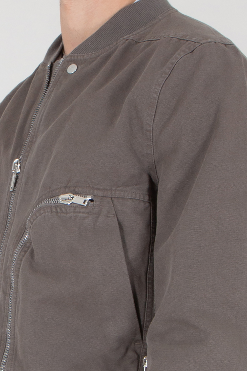 RICK OWENS DRKSHDW Regular Fit Organic Cotton Bomber Jacket Bauhaus Flight