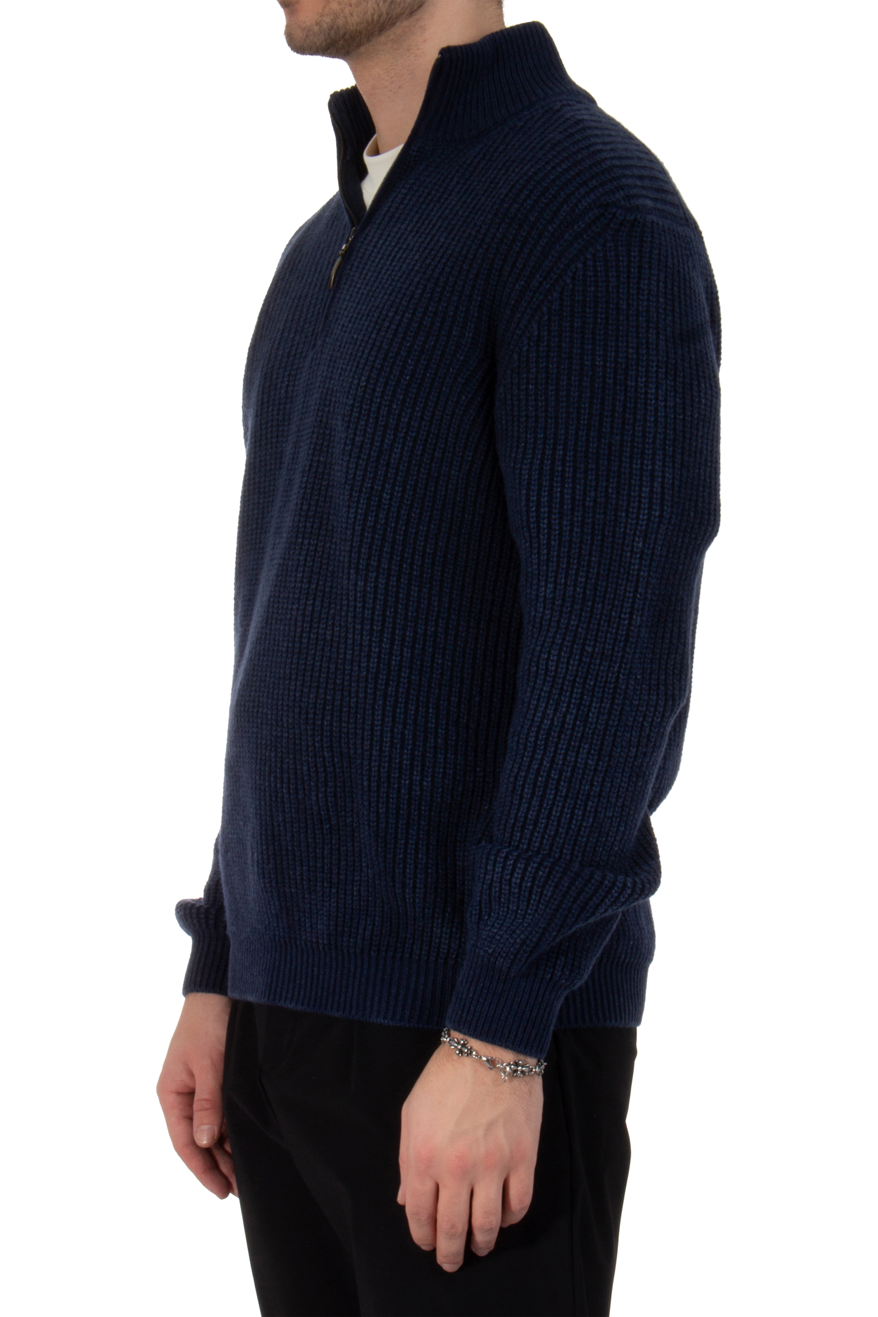 AIDA BARNI Ribbed Cashmere Troyer AIDA BARNI Ribbed Cashmere Troyer