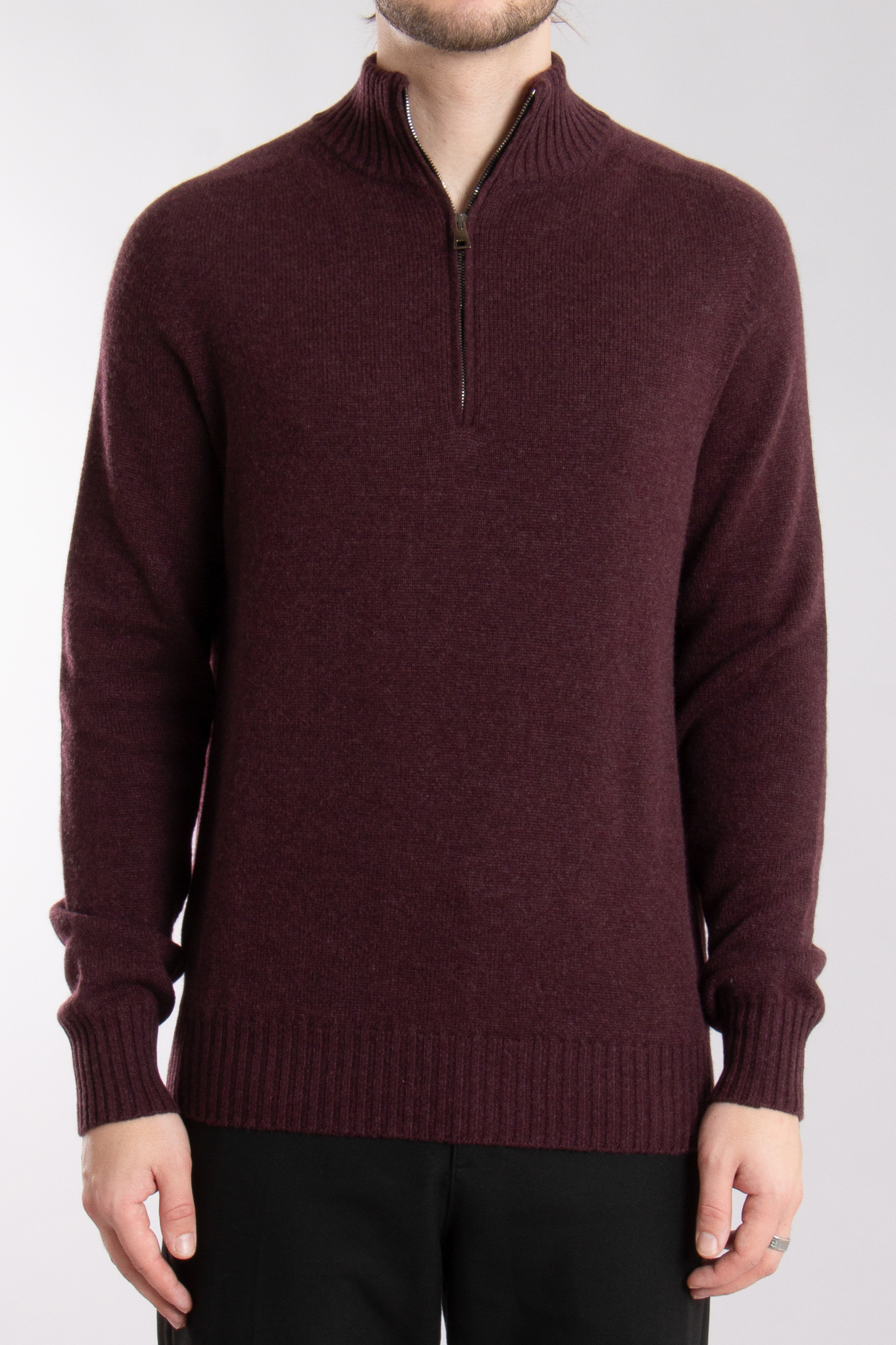 AIDA BARNI Cashmere Half-Zip Sweater