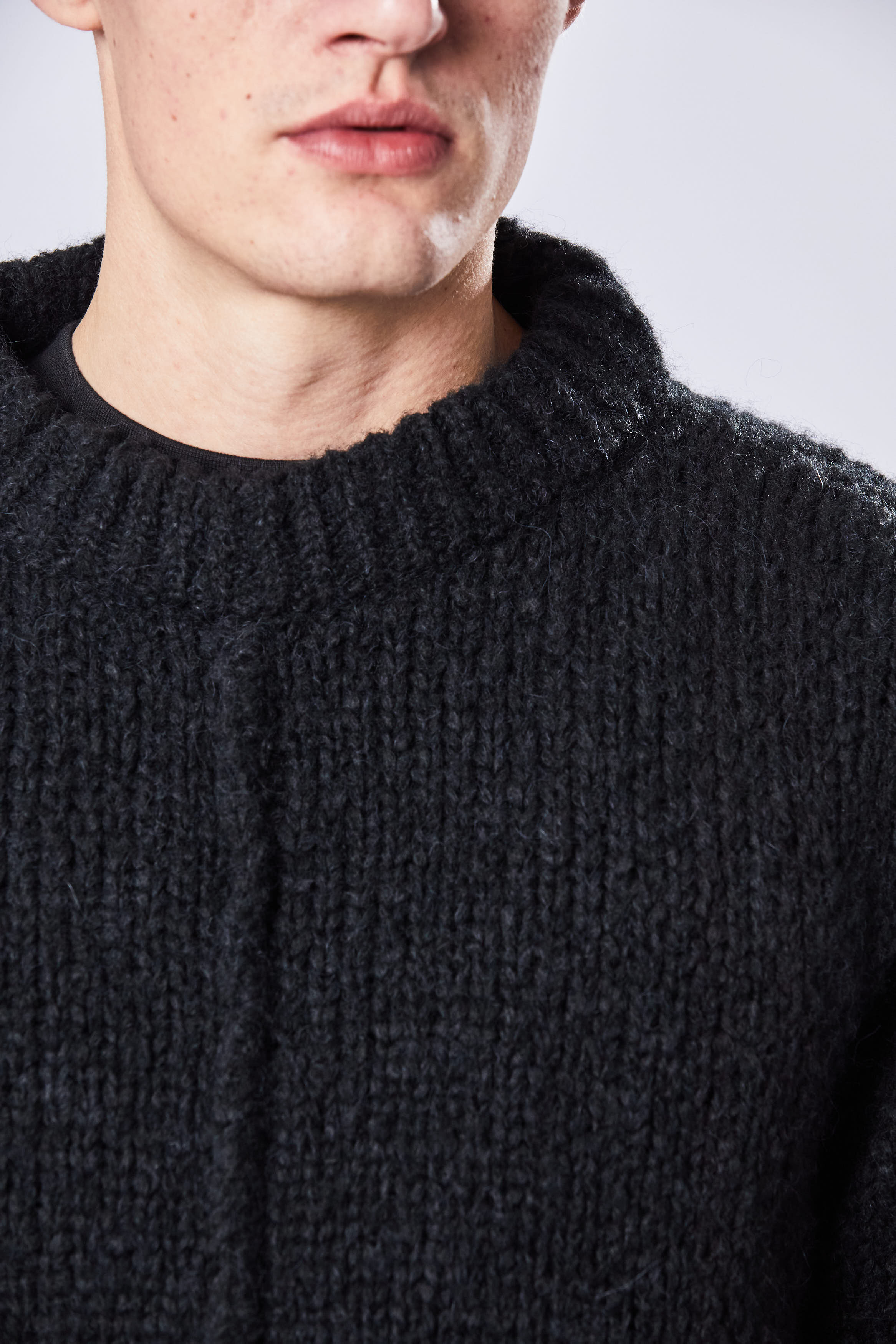 THOM KROM Alpaca Wool Blend Knit Sweater | XL | MK111BLACK//XL