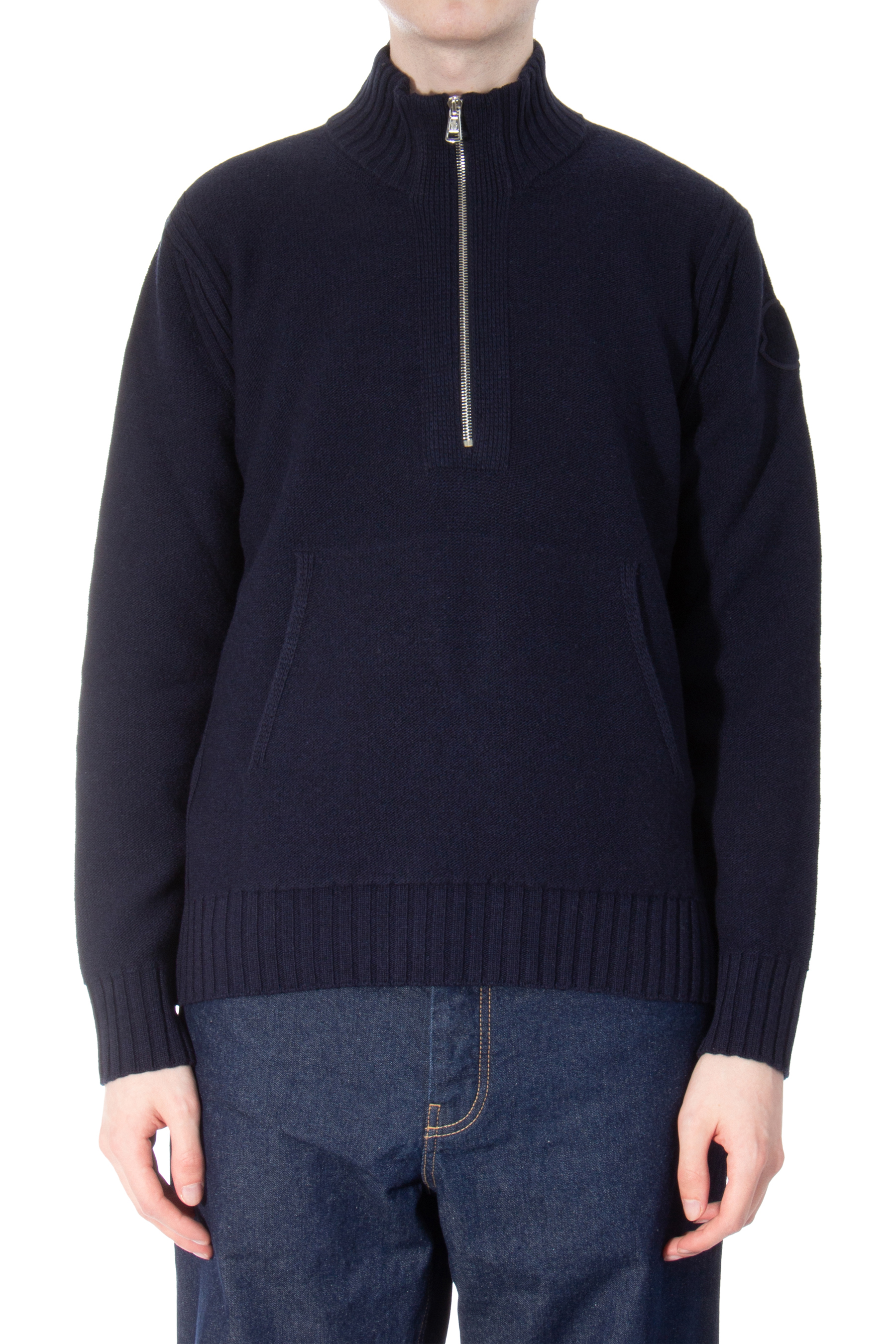 MONCLER Wool Half Zip Sweater Ciclista