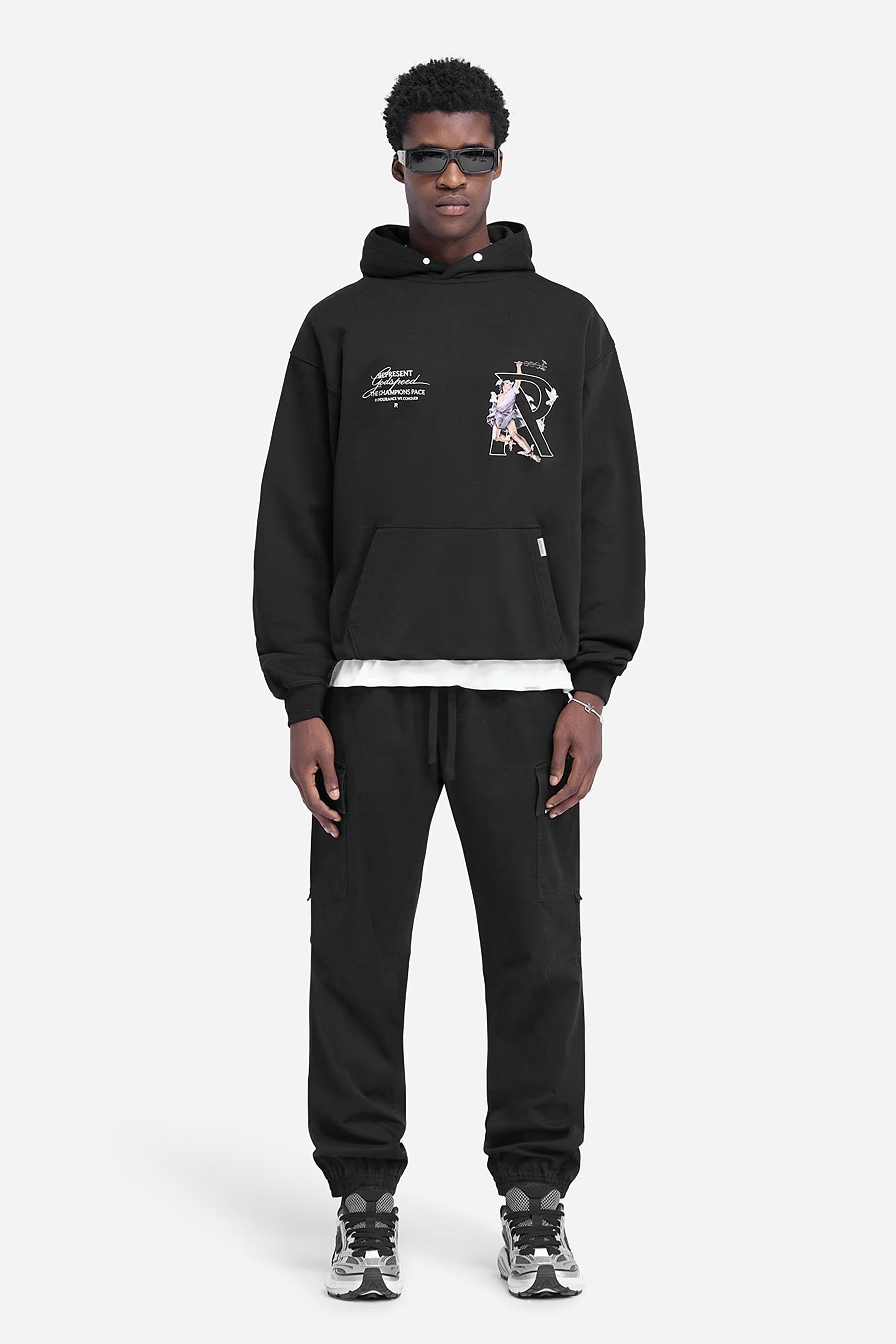 REPRESENT Hermes Print Cotton Hoodie REPRESENT Hermes Print Cotton Hoodie