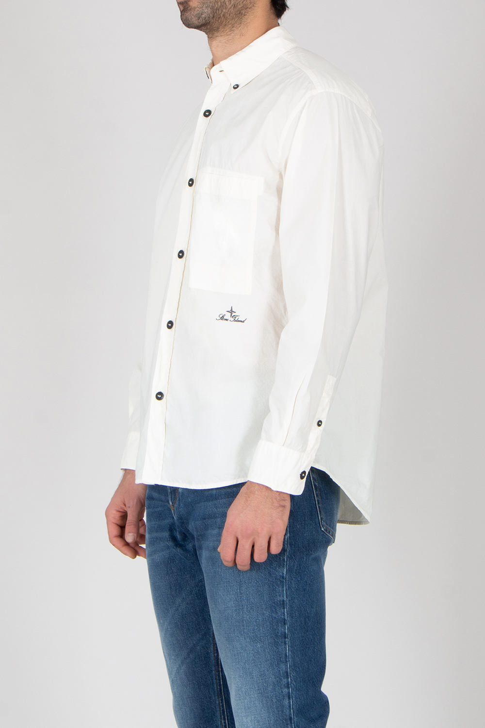 STONE ISLAND Comfort Fit Organic Cotton Tela 'Paracadute' Button-Down Shirt