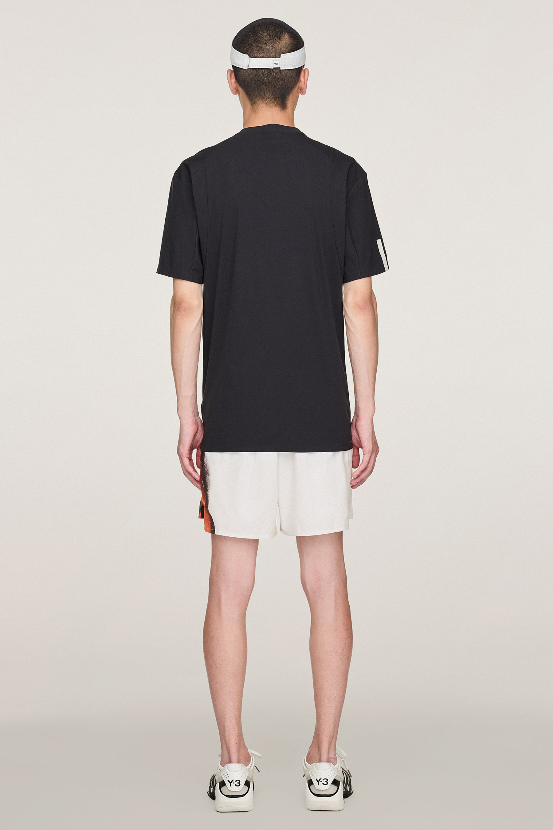 Y-3 Regular Fit Printed Recycled Nylon Blend Climacool Tennis Pro FreeLift Zip T-Shirt Kurze Hose, T-shirt, Erwachsener, Mann, Person