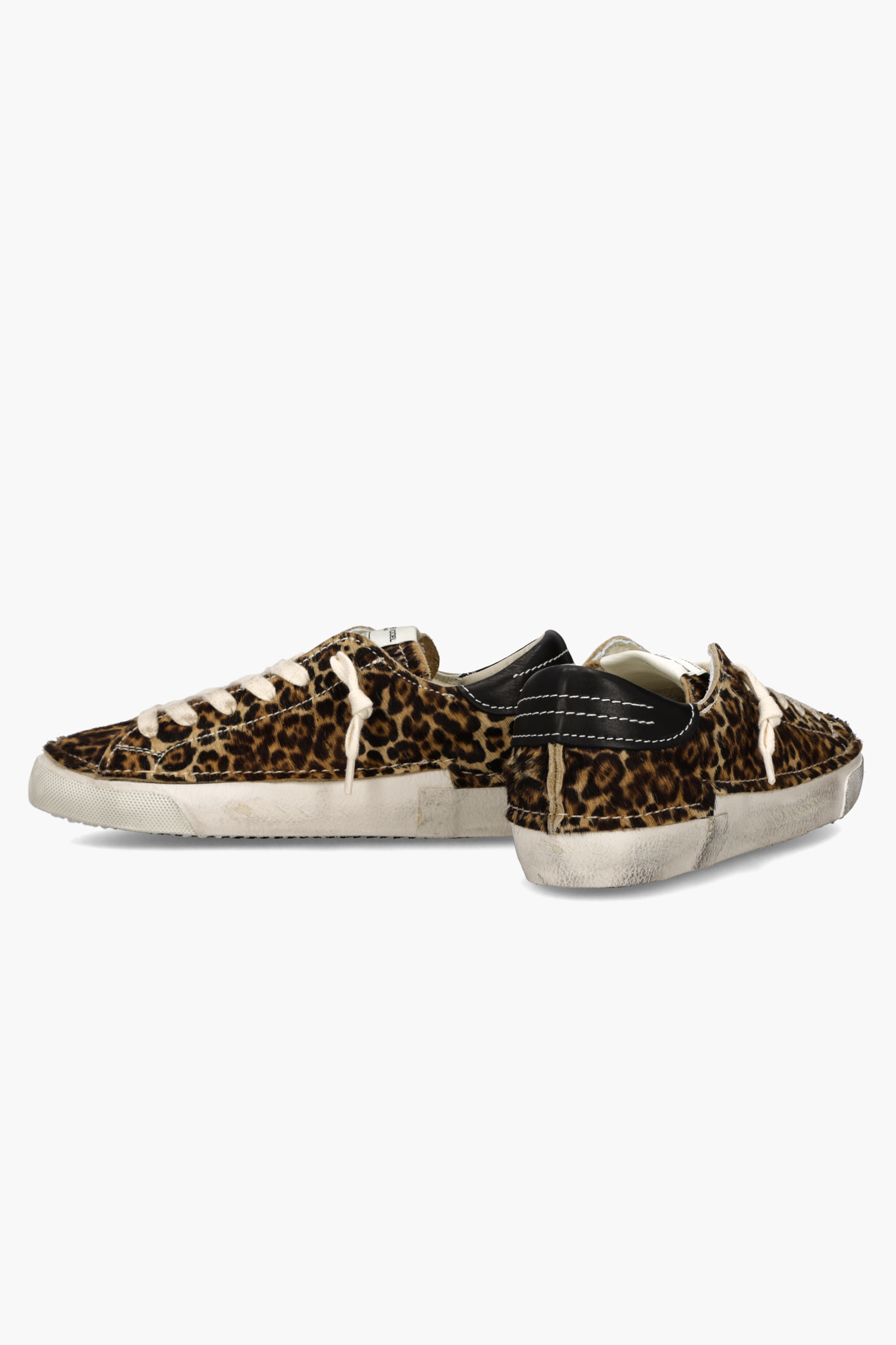 PHILIPPE MODEL Animal Print Pony Fur Sneakers Prsx Low Bekleidung, Schuhwerk, Schuh, Sneaker, Wildleder