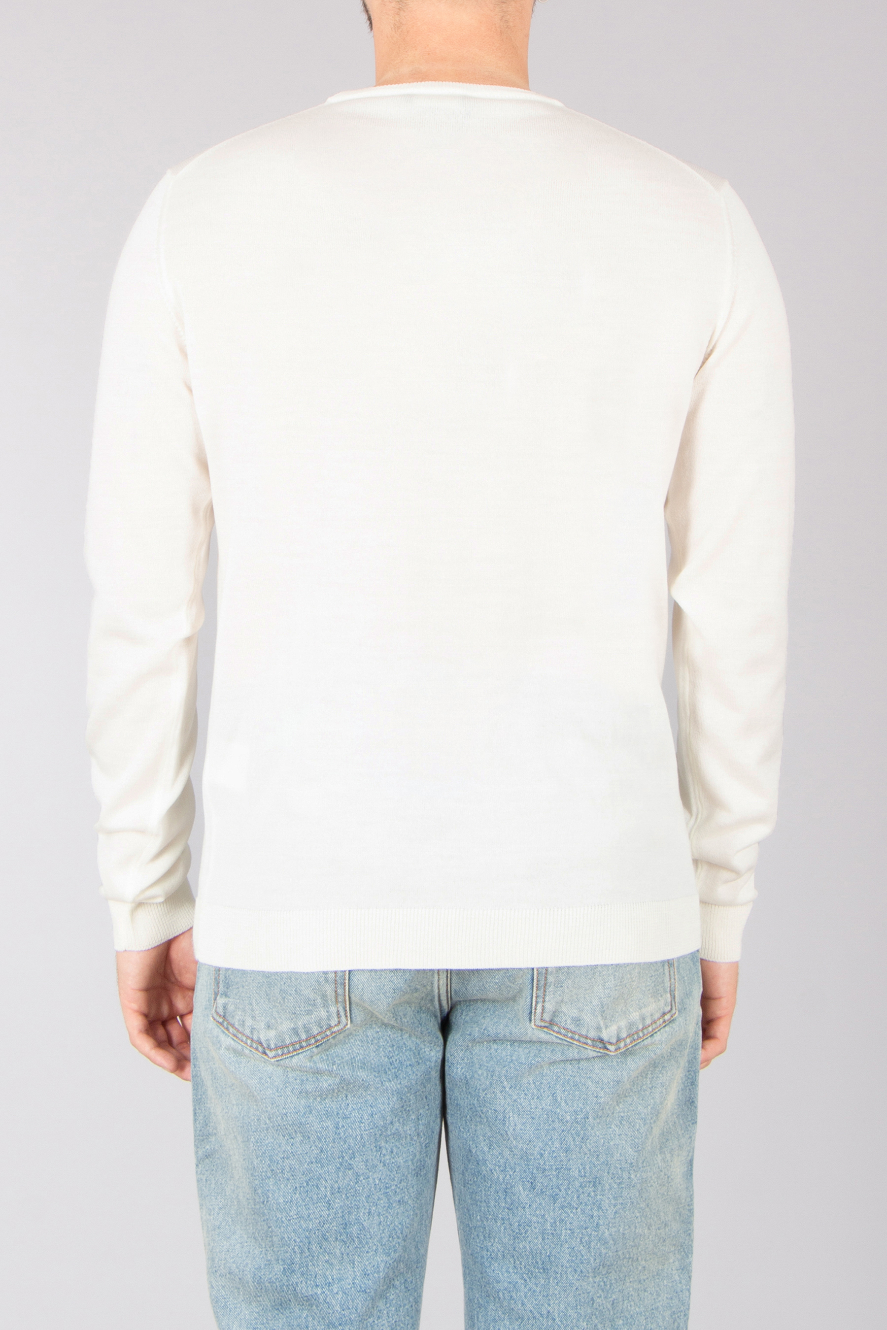 ROBERTO COLLINA Regular Fit Extra-Fine Wool Crew Neck Sweater Bekleidung, Langarm, Ärmel, Jeans, Pullover