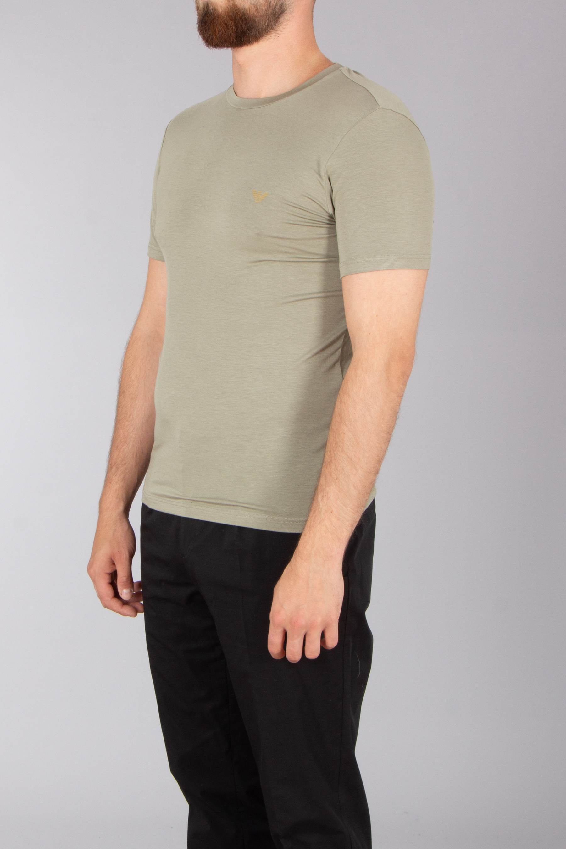 EMPORIO ARMANI 2-Pack Slim Fit Eco-Viscose T-Shirts T-shirt, Unterhemd, Erwachsener, Mann, Person