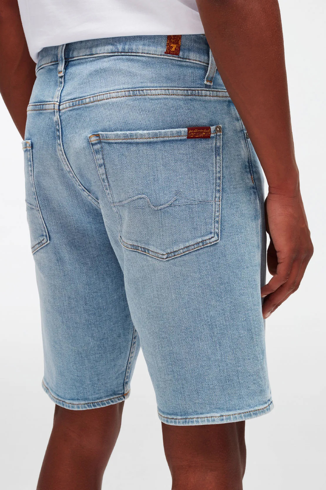 7 FOR ALL MANKIND Regular Cotton Stretch Denim Shorts 7 FOR ALL MANKIND Regular Cotton Stretch Denim Shorts