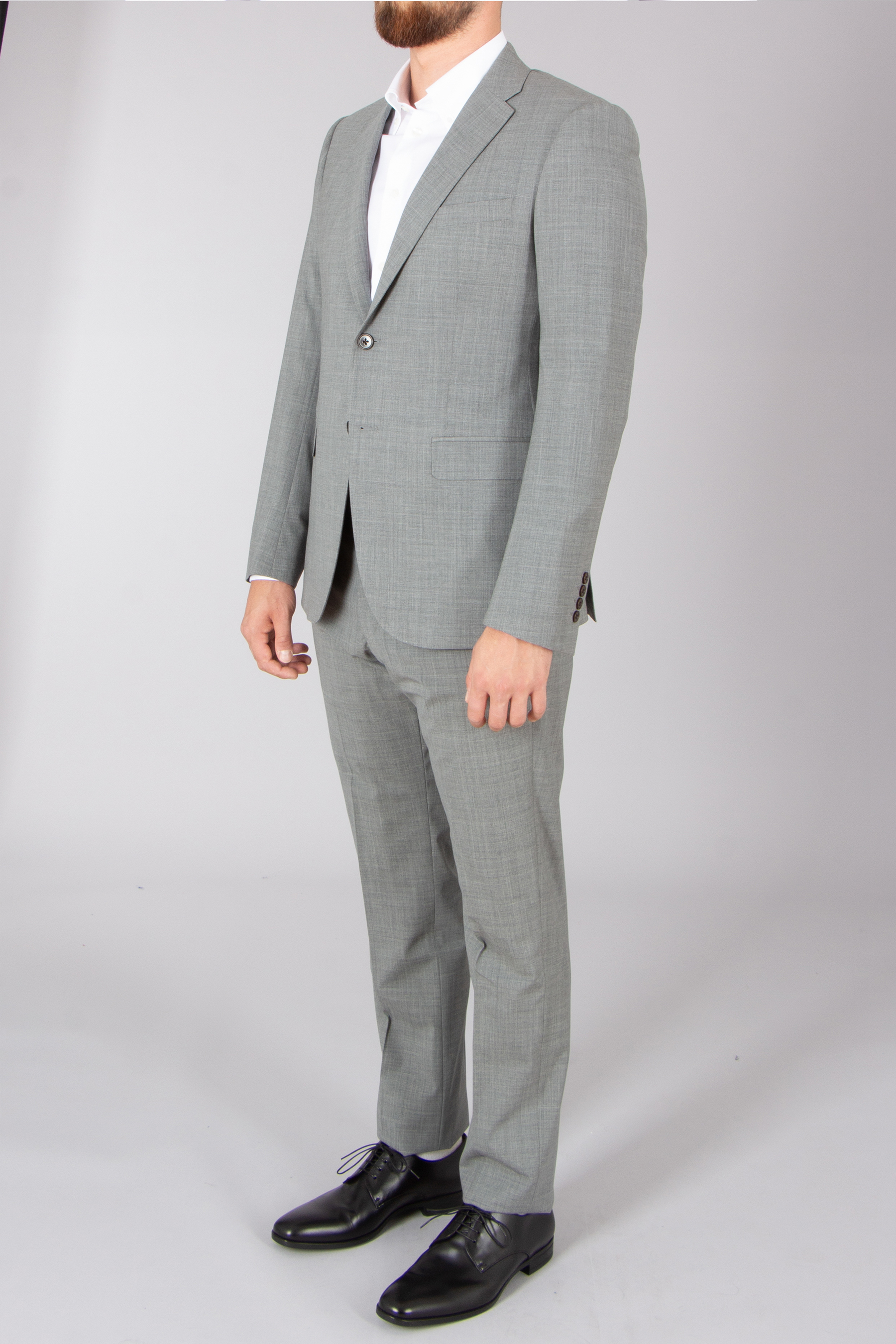 EMPORIO ARMANI Slim Fit Virgin Wool Stretch Suit M Line Formelle Kleidung, Anzug, Smoking, Mann, Person