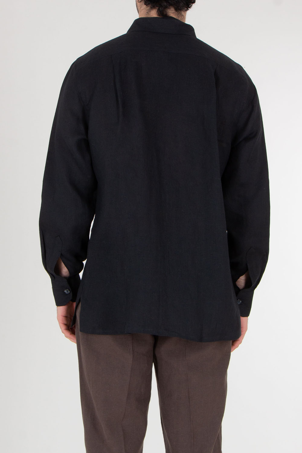 KITON Regular Fit Linen Overshirt