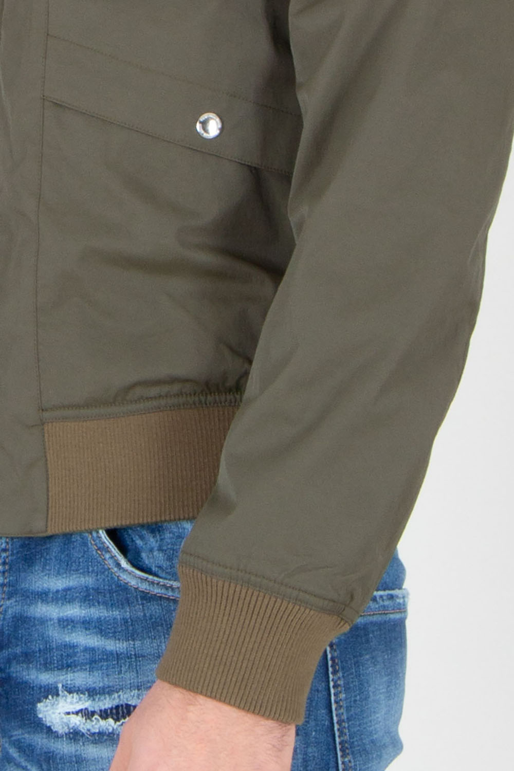 PAUL SMITH Regular Fit Technical Nylon-Cotton Stretch Blend Bomber Jacket