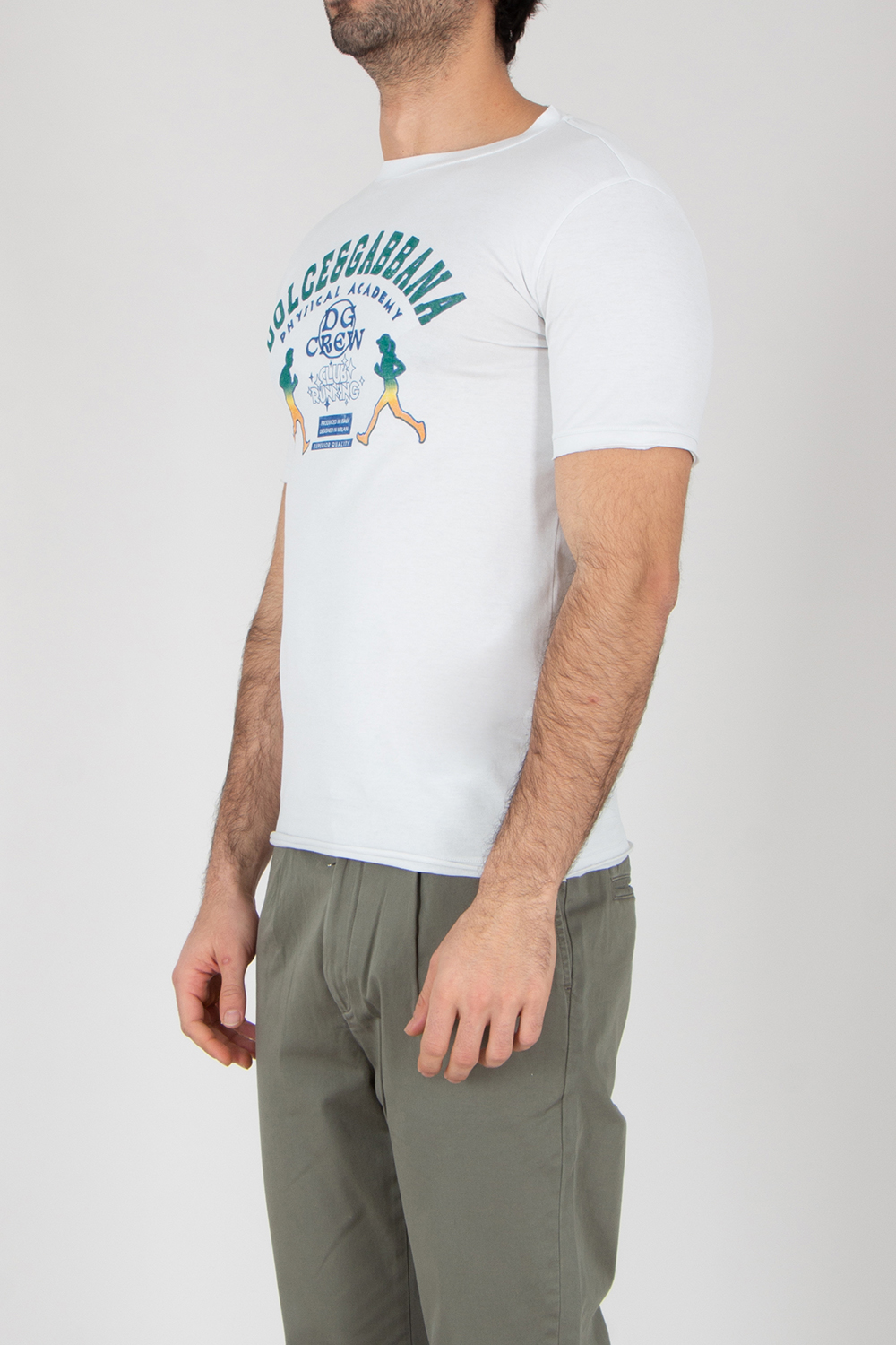 DOLCE & GABBANA Regular Fit Print & Embroidery Cotton Jersey T-Shirt