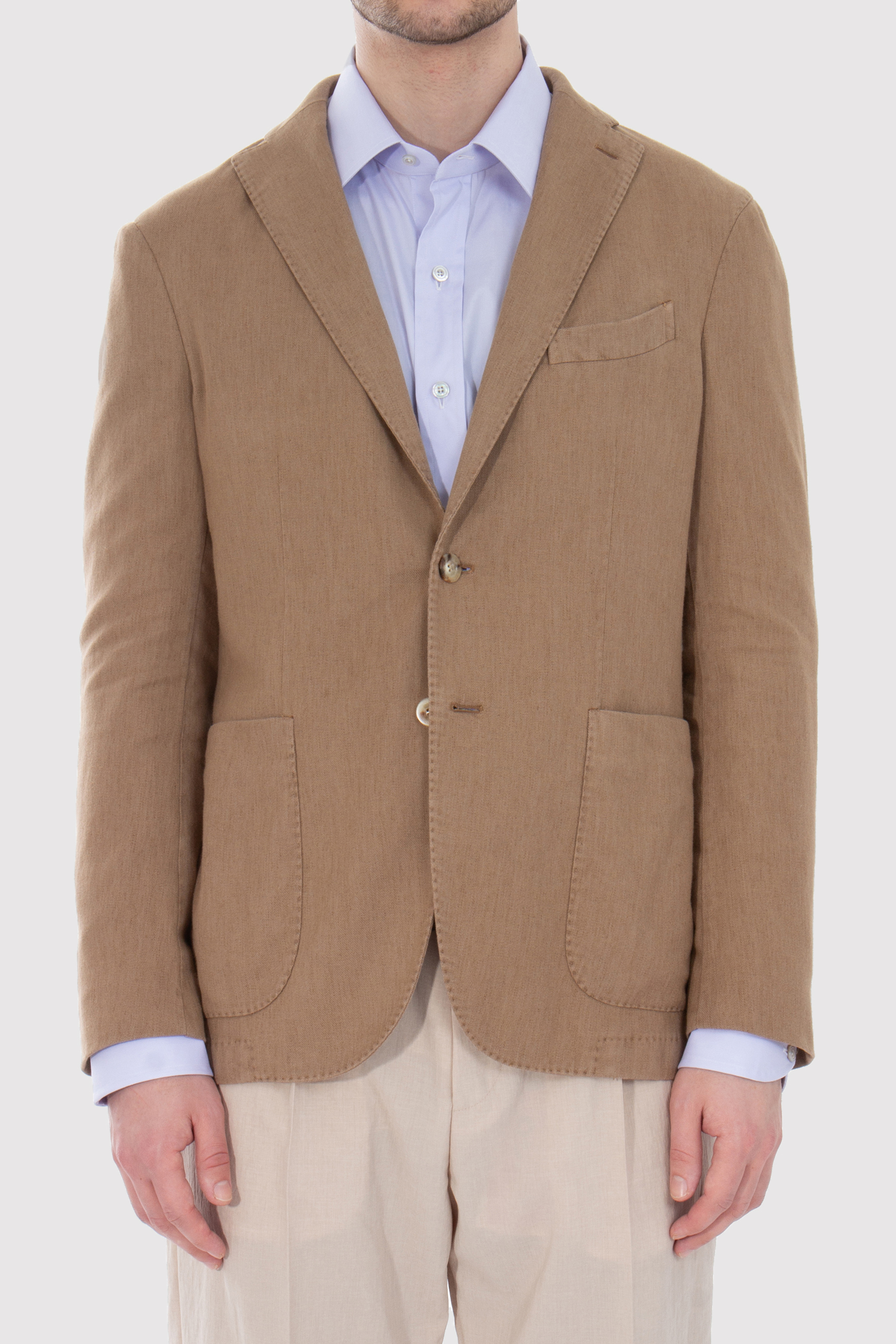 BOGLIOLI Regular Fit Cotton-Linen Blend K-Jacket