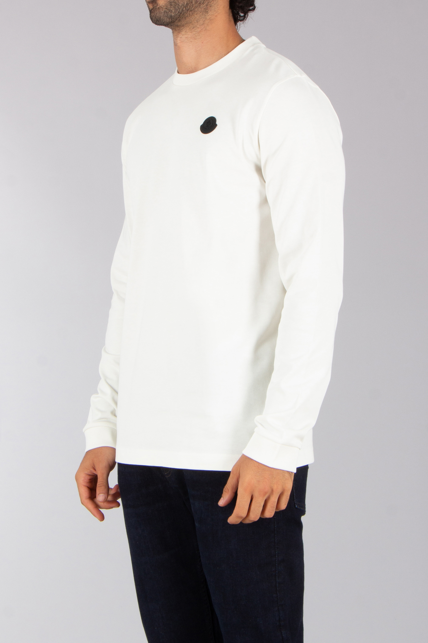 MONCLER Regular Fit Graphic Print Organic Cotton Jersey Long-Sleeve T-Shirt Langarm, Ärmel, Hemd, Pullover, Jacke