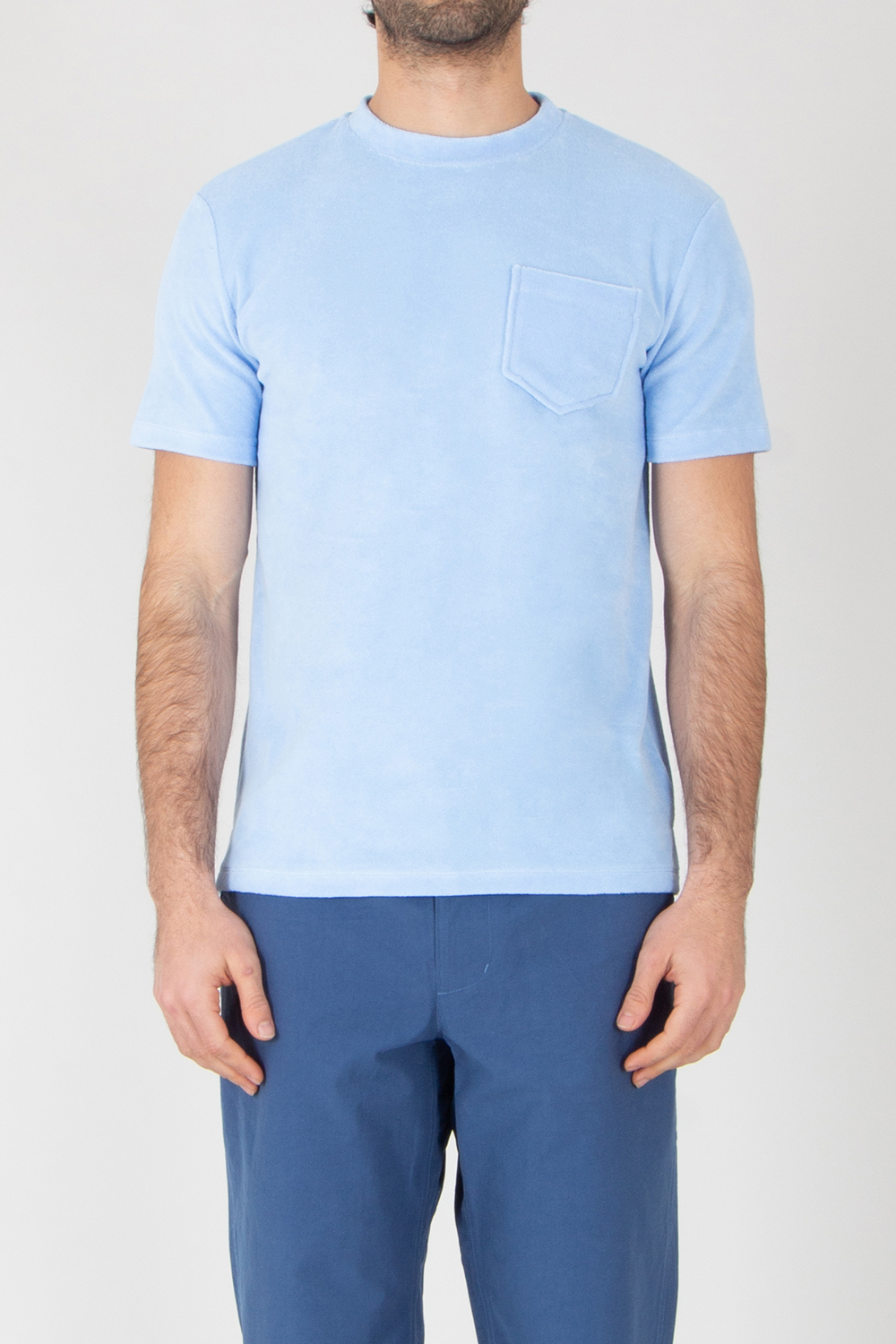 AURÉLIEN Slim Fit Cotton Blend Terry T-Shirt