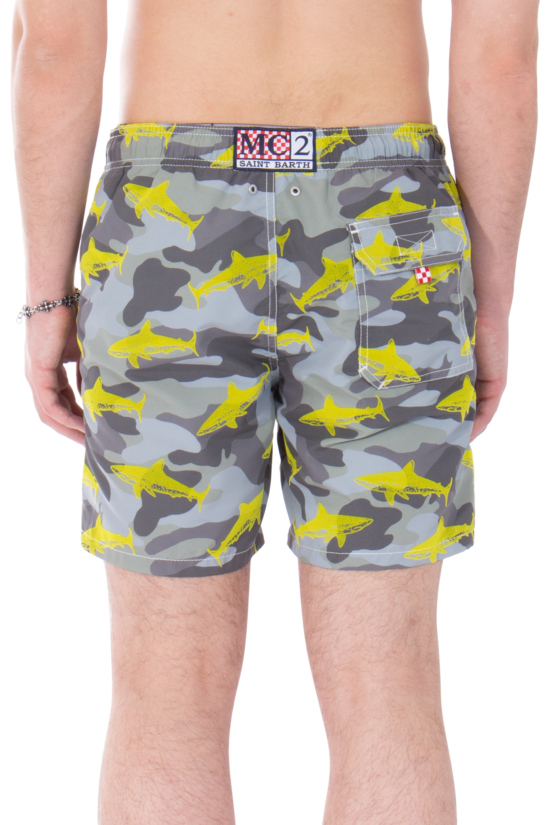 MC 2 SAINT BARTH Regular Fit Printed Swim Shorts Gustavia Velvet 
