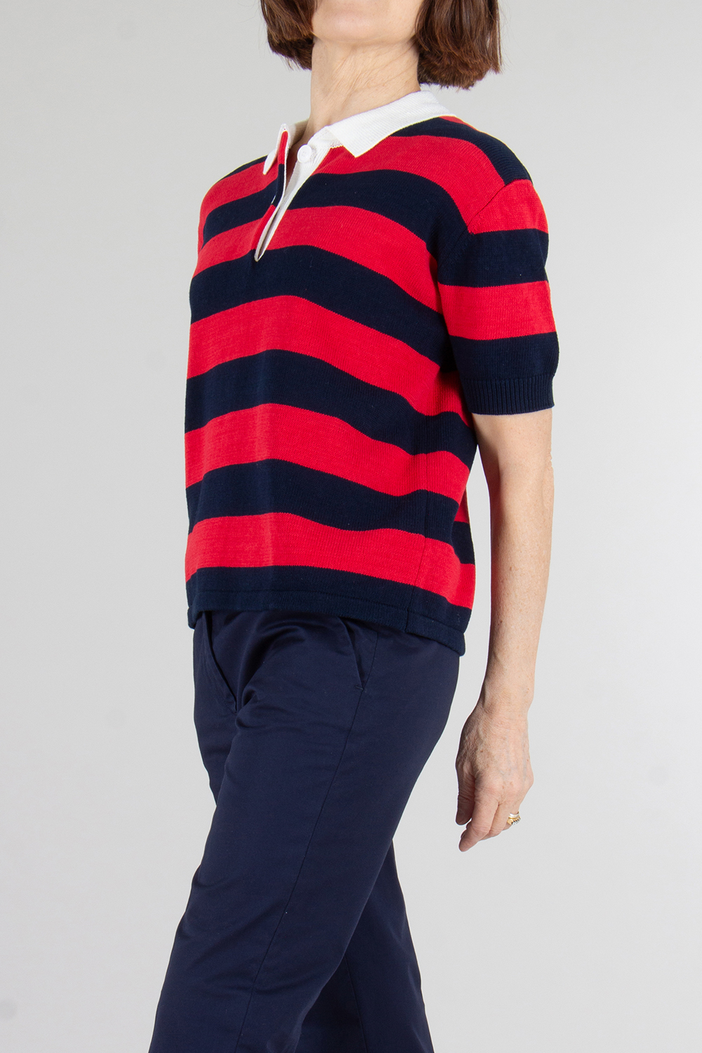 ASPESI
 Oversized Knitted Cotton Polo Shirt