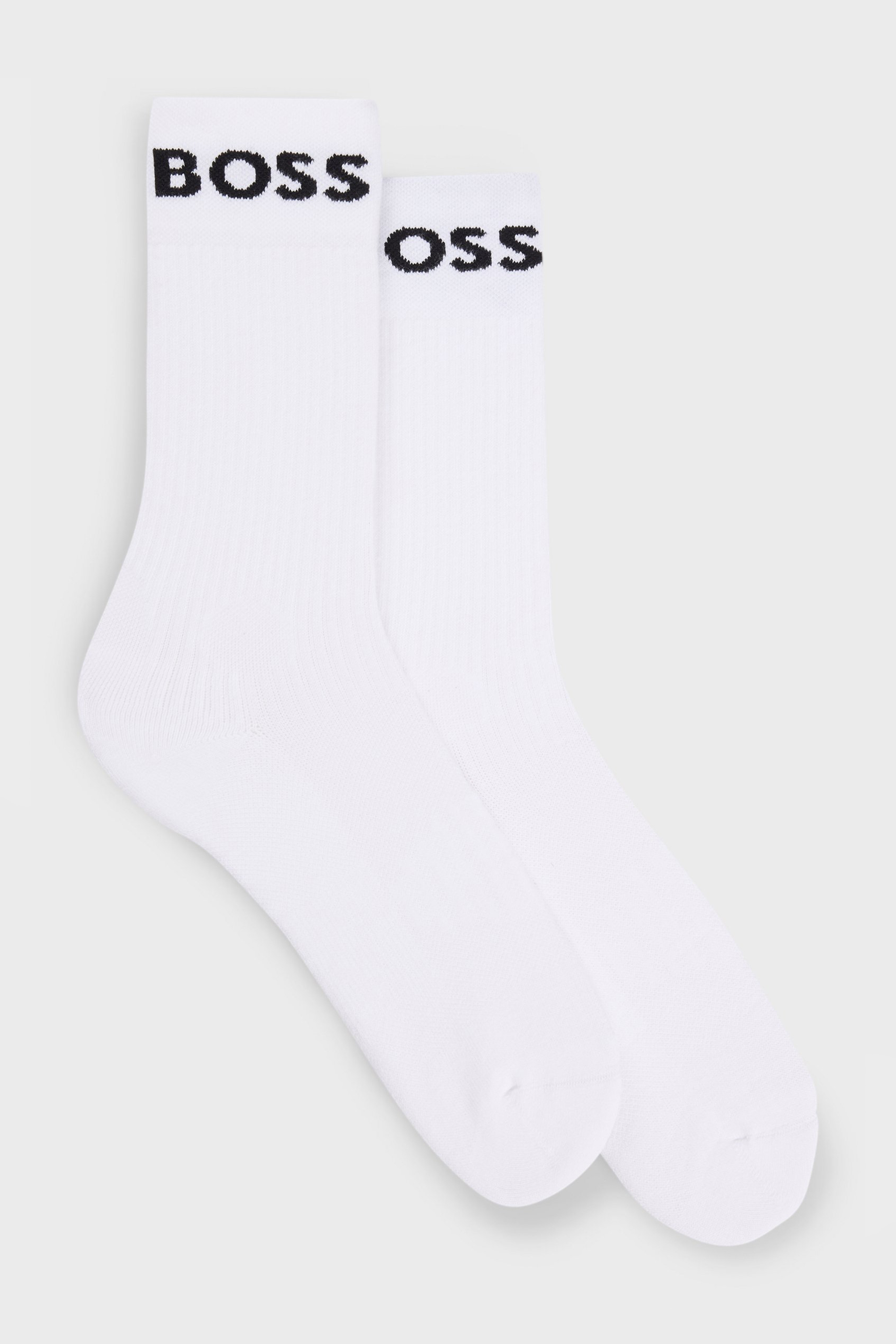 BOSS 2-Pack Quarter-Length Stretch Cotton Blend Socks Sport