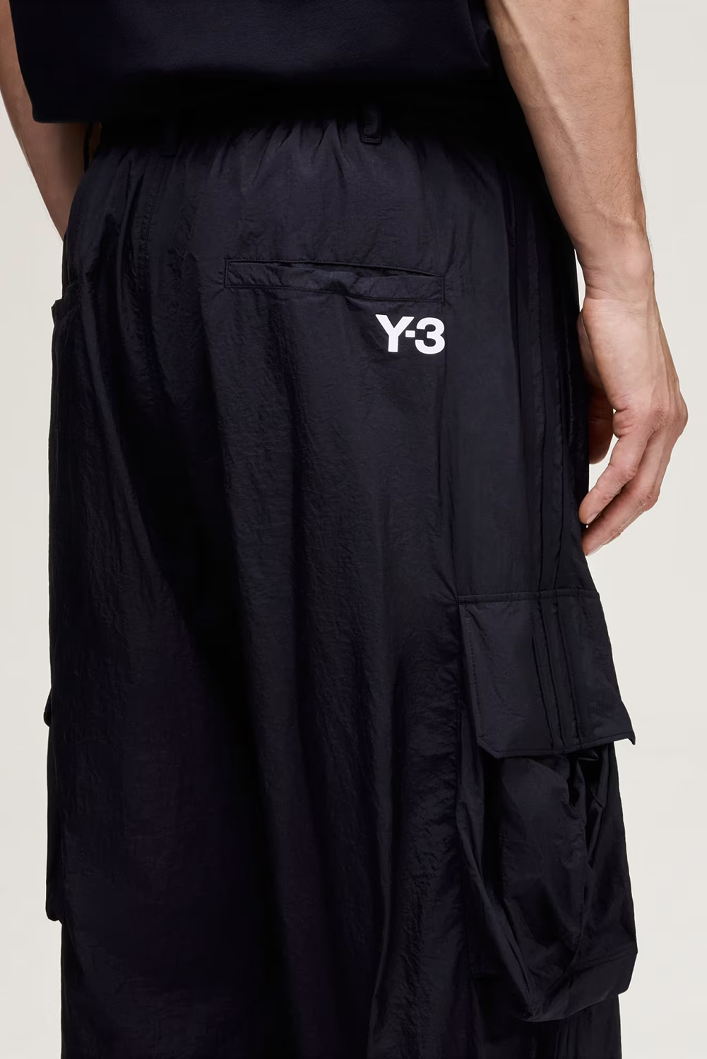 Y-3 Loose Fit Wired 3-Striped Nylon Cargo Pants