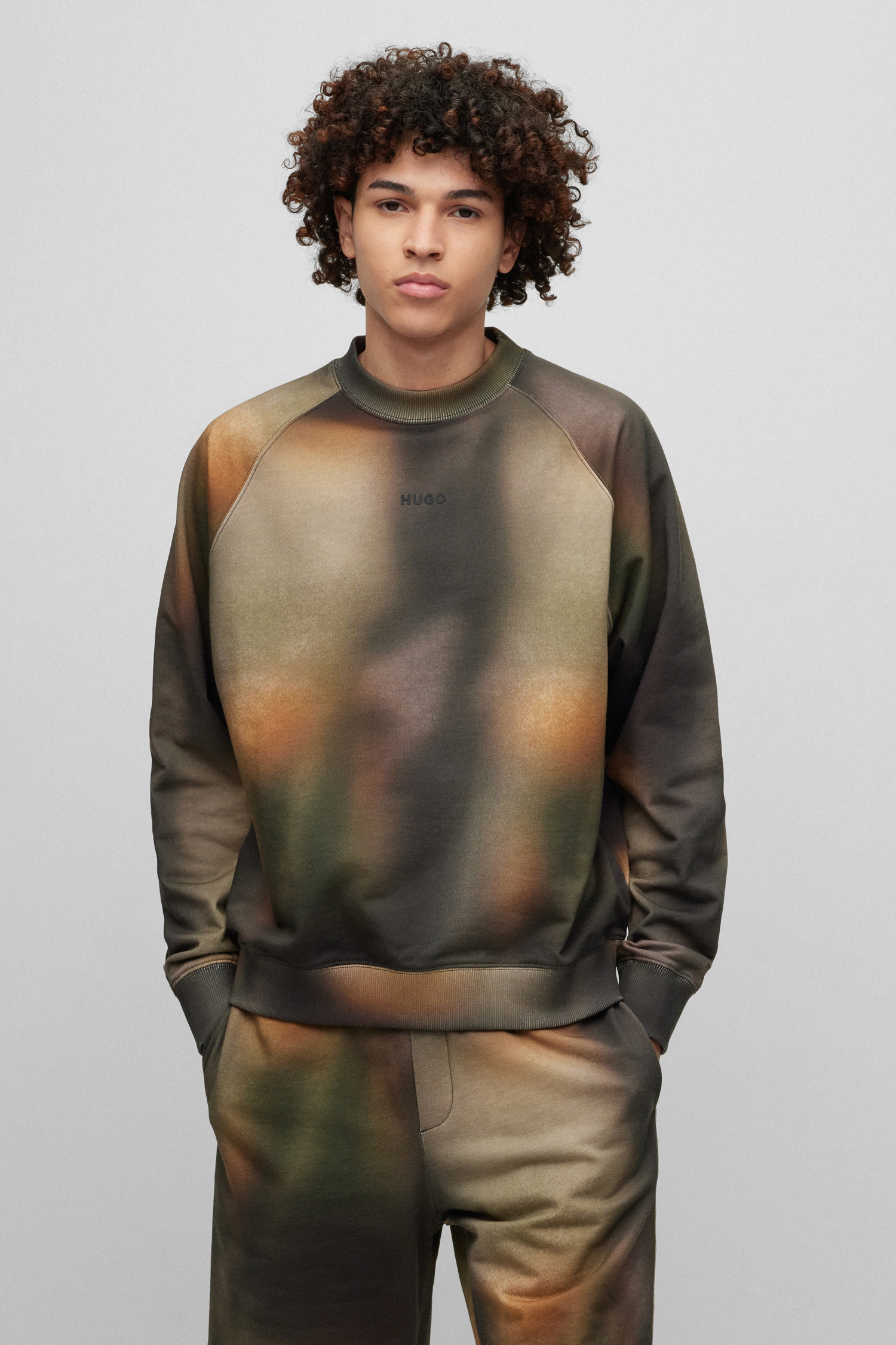 HUGO Printed Cotton Sweatshirt Dopiapo HUGO Printed Cotton Sweatshirt Dopiapo
