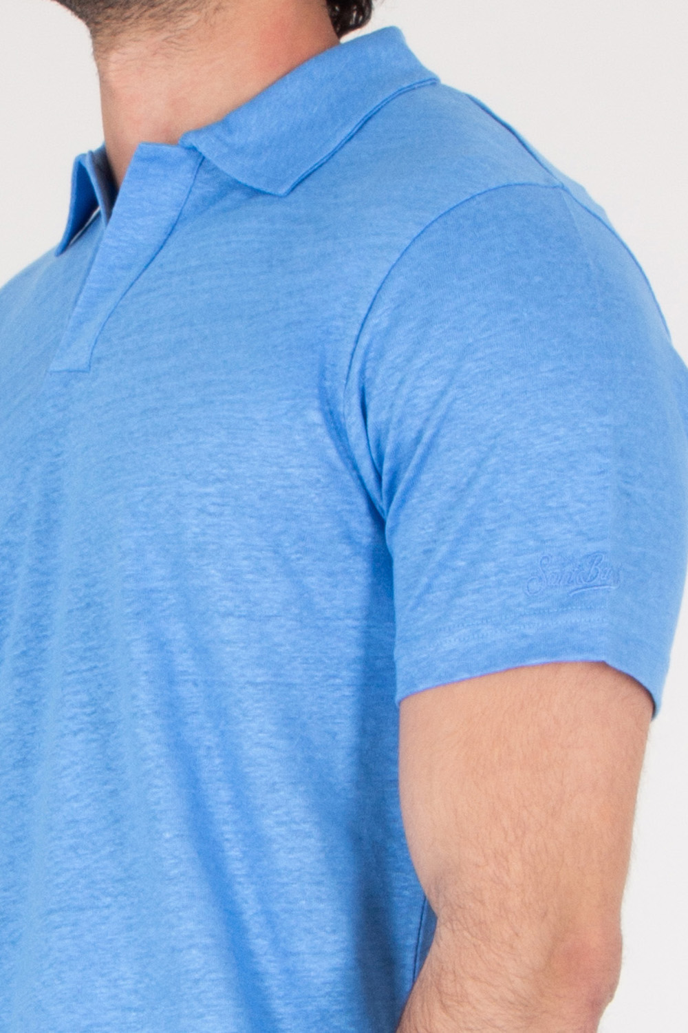 MC2 SAINT BARTH Regular Fit Linen Polo Shirt