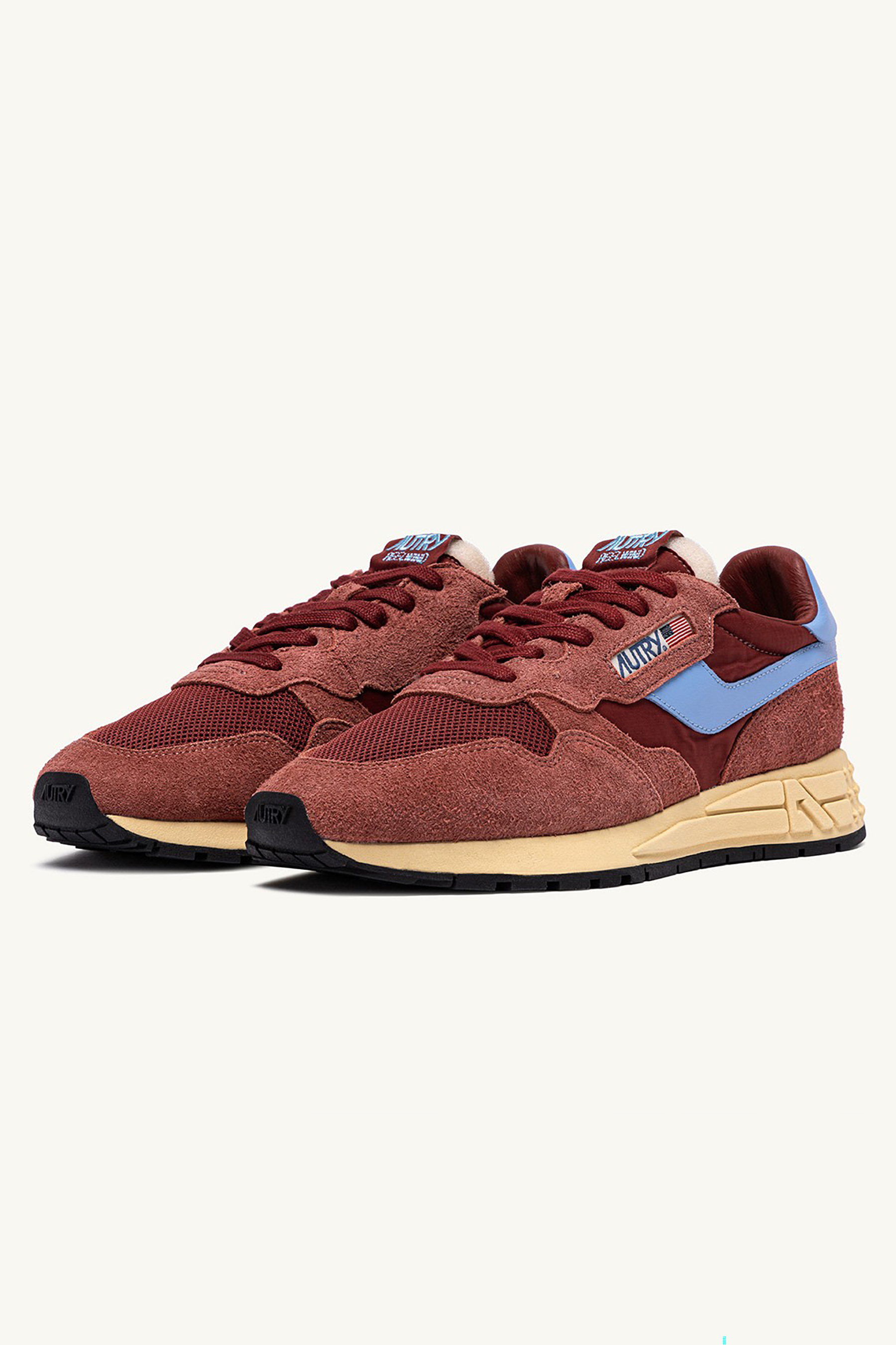 AUTRY Mild Wash Suede, Leather & Mesh Sneakers Reelwind Low