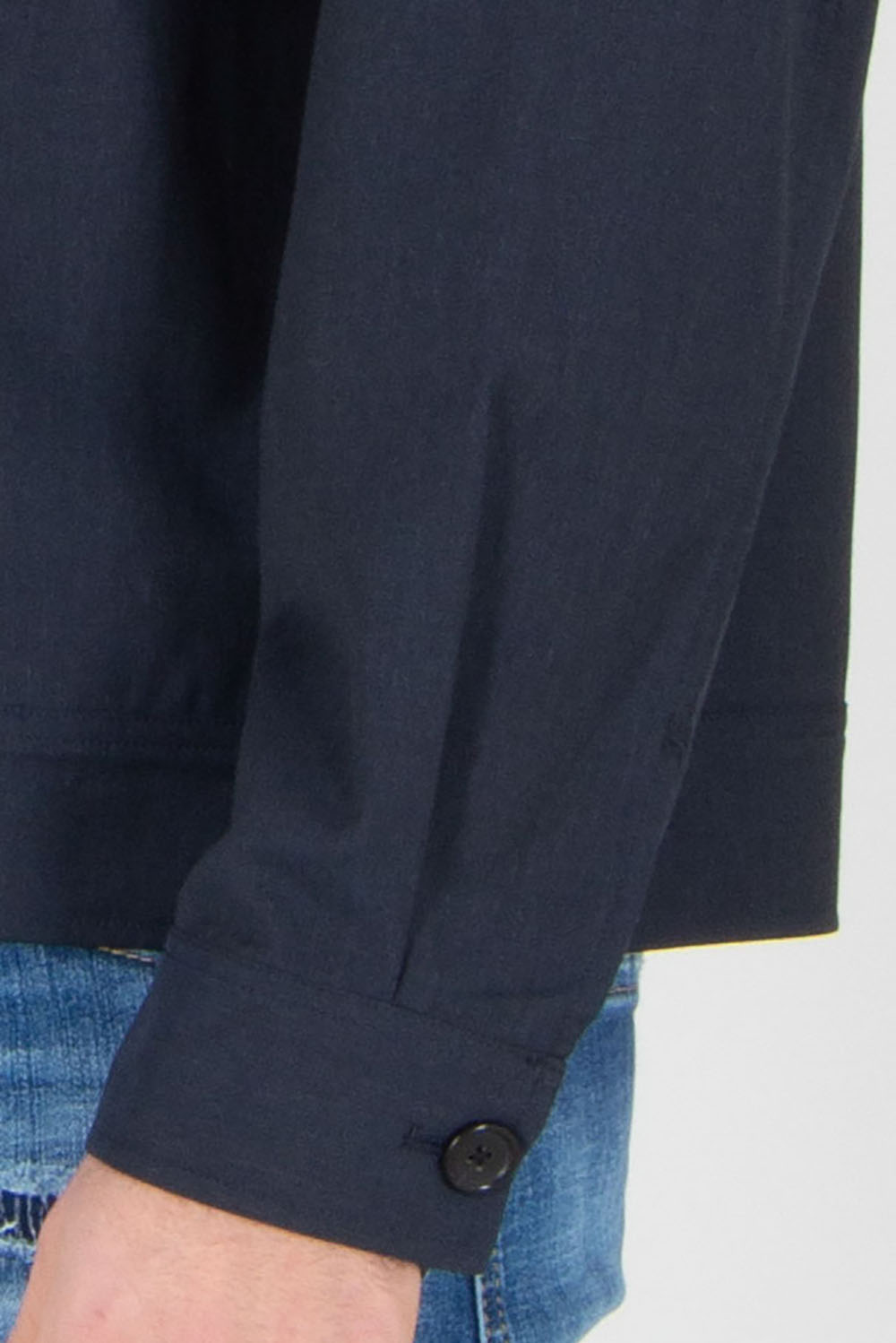 PAUL SMITH Regular Fit Cotton Linen Blend Zip Overshirt