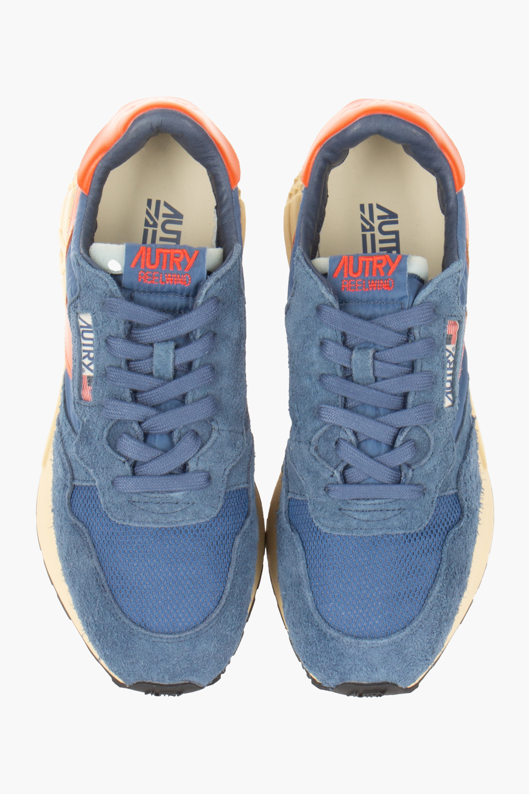 AUTRY Mild Wash Suede, Leather & Mesh Sneakers Reelwind Low Bekleidung, Schuhwerk, Schuh, Sneaker