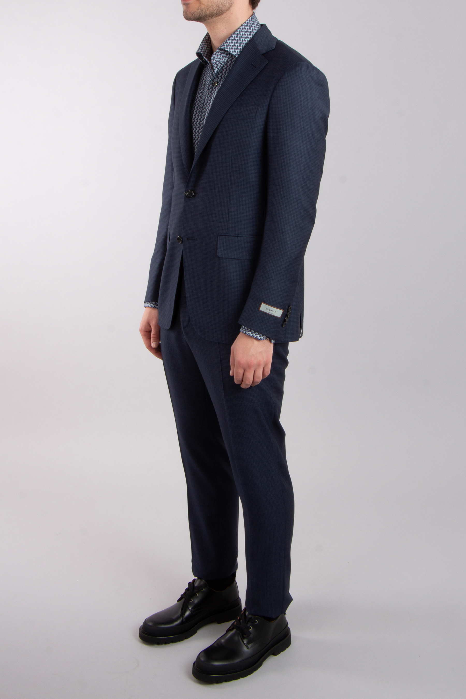 CANALI Checked Modern Fit Super 130 Wool Suit CANALI Checked Modern Fit Super 130 Wool Suit